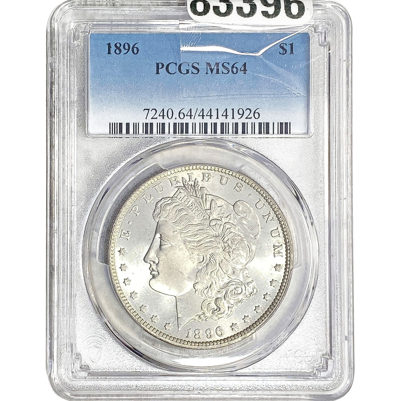 1896 Morgan Silver Dollar PCGS MS64: 1896 Morgan Silver Dollar PCGS MS64