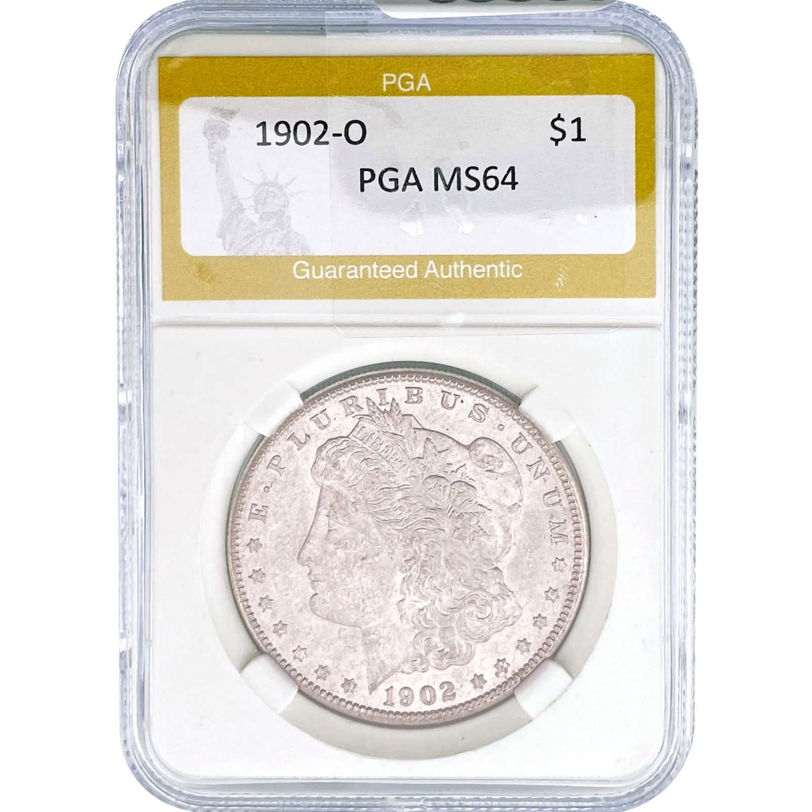 1902-O Morgan Silver Dollar PGA MS64: 1902-O Morgan Silver Dollar PGA MS64