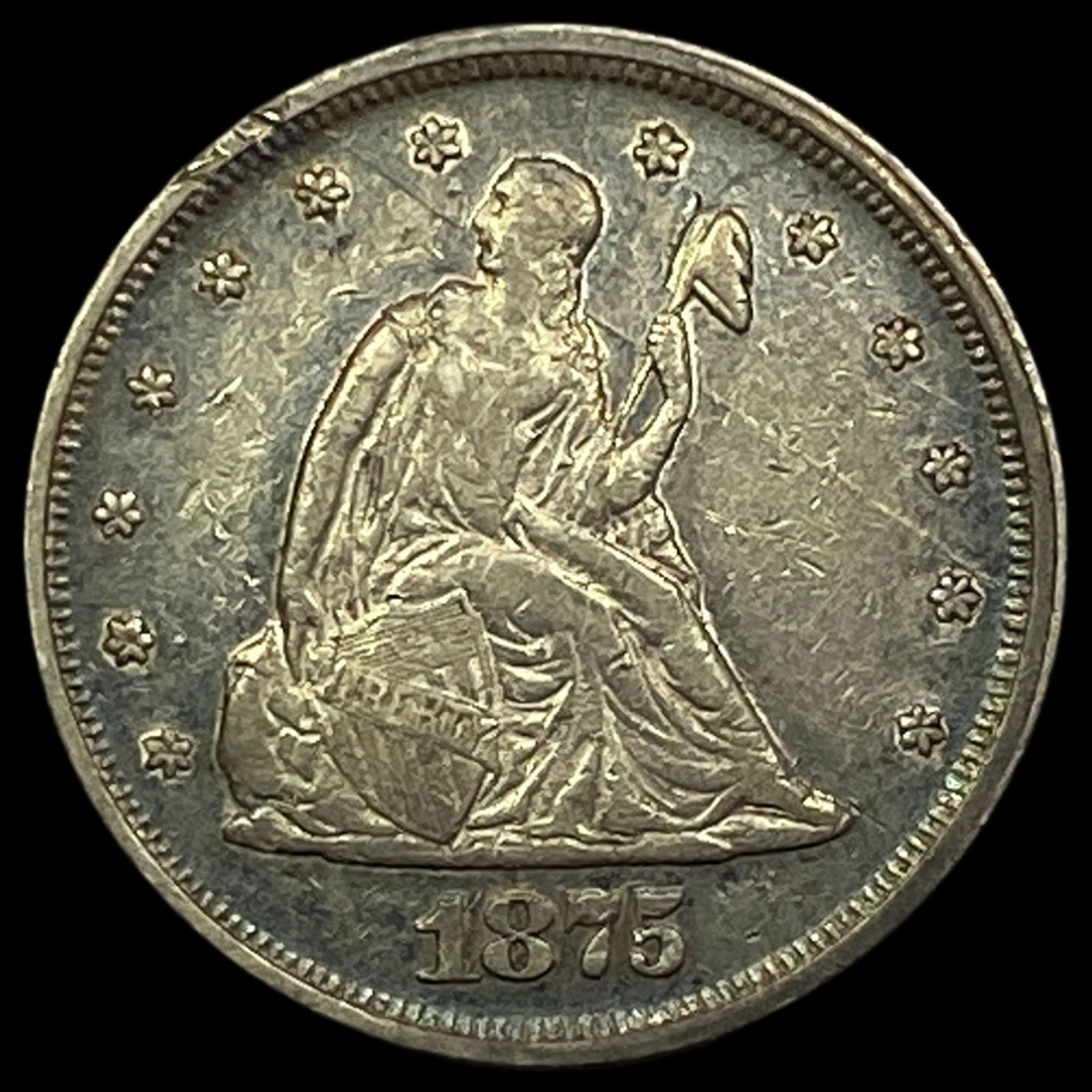 1875 Seated Liberty Twenty Cents CLOSELY UNCIRCULATED (1 of 2)