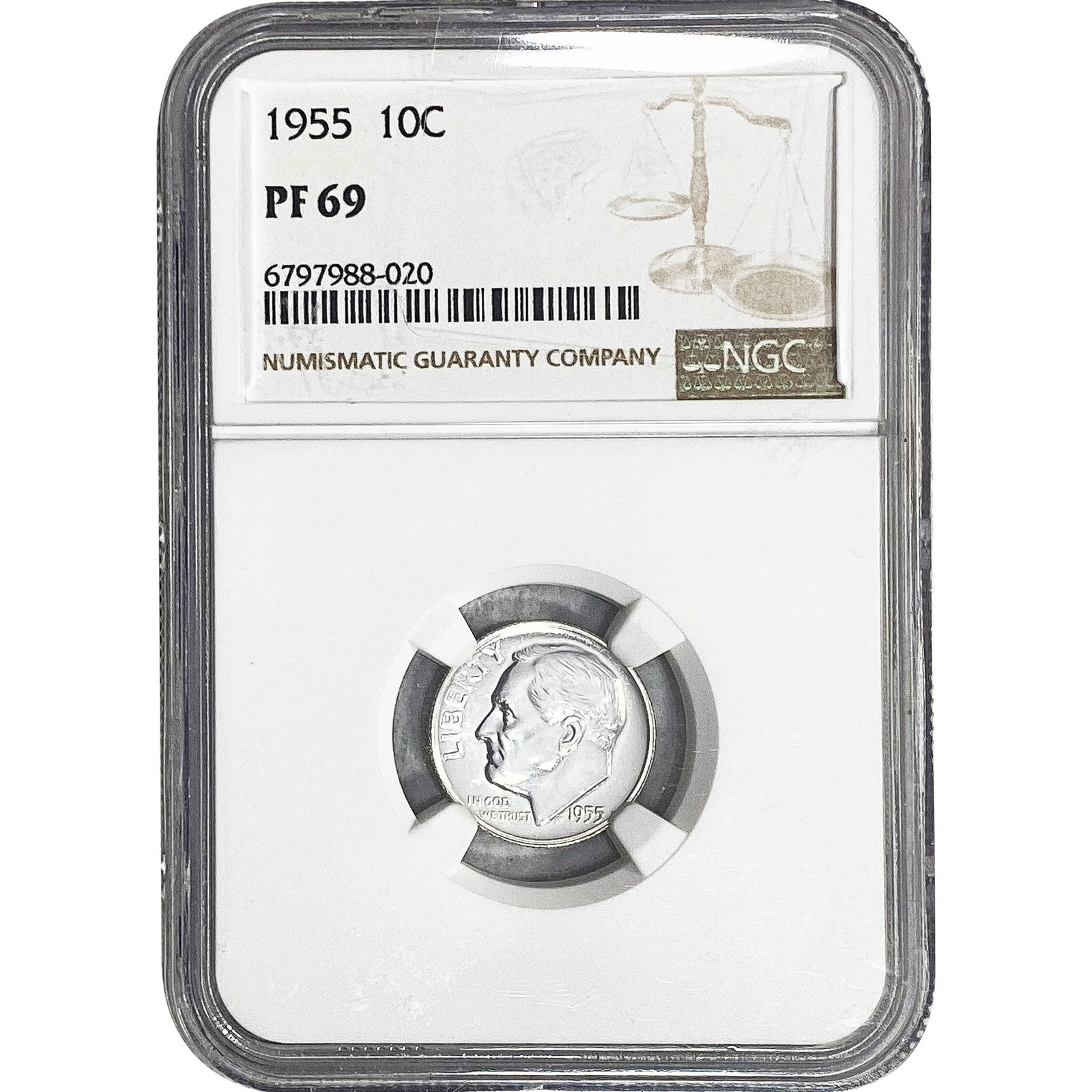 1955 Roosevelt Dime NGC PF69 (1 of 2)