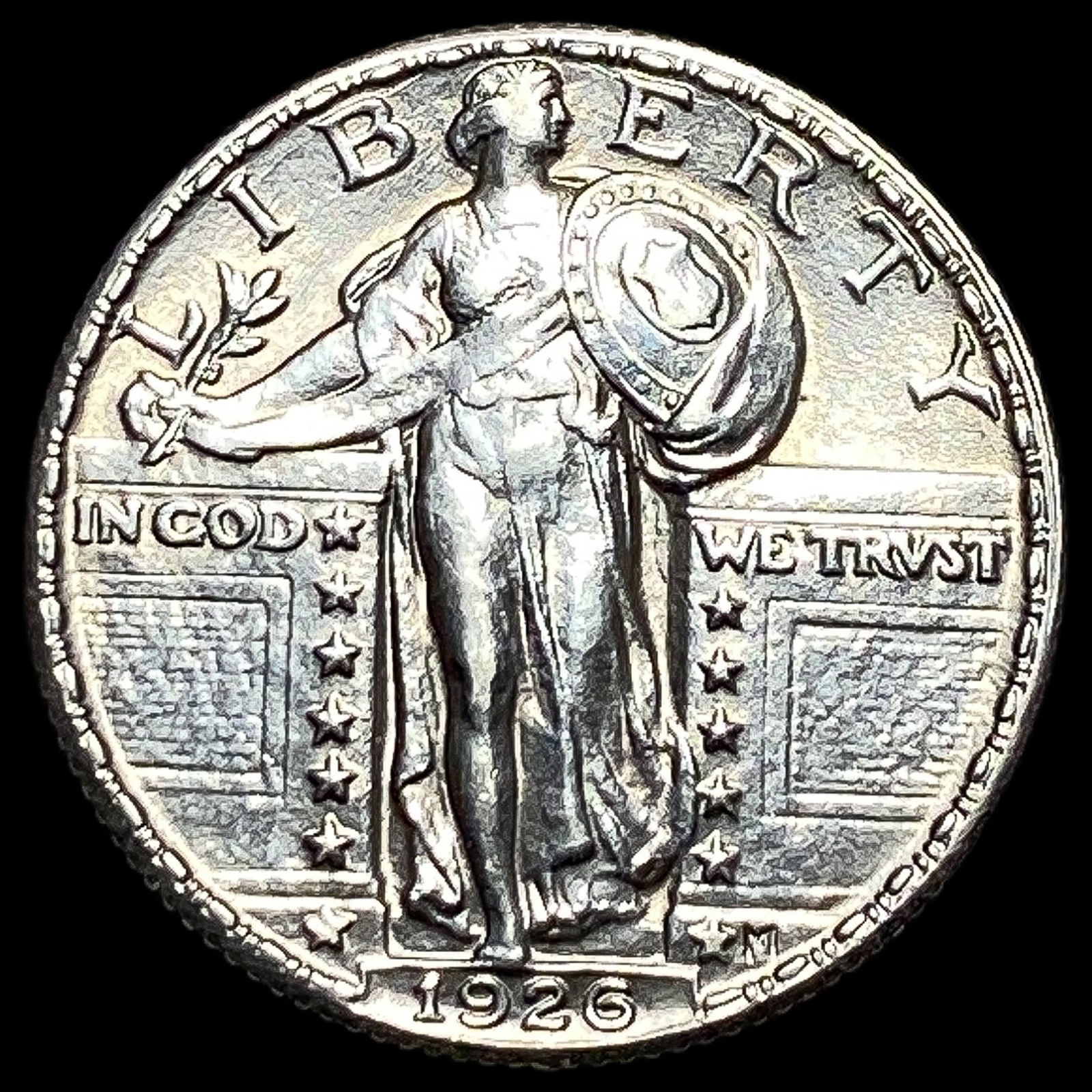 1926 FH Standing Liberty Silver Quarter GEM BU: 1926 FH Standing Liberty Silver Quarter GEM BU