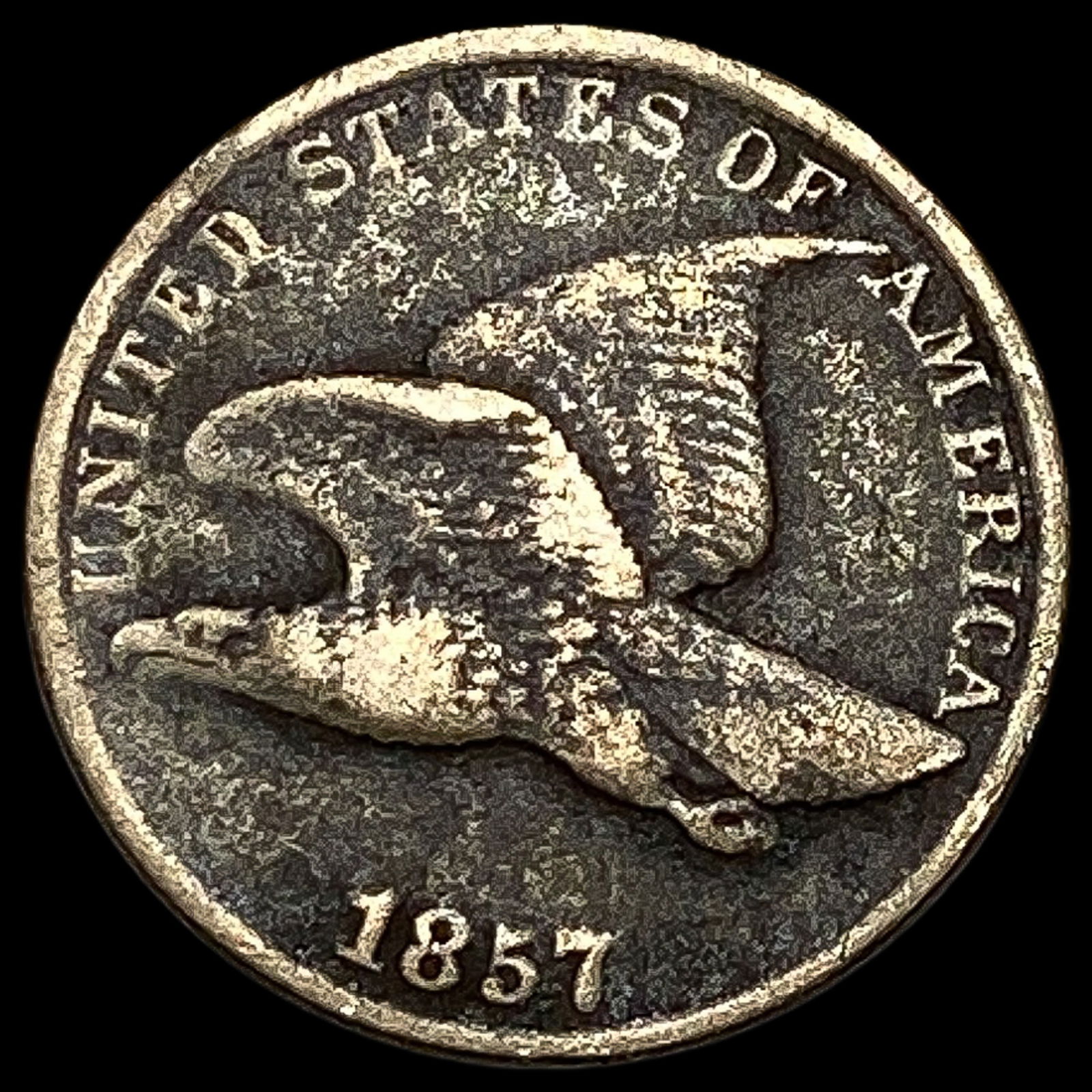 1857 Flying Eagle Cent NICELY CIRCULATED: 1857 Flying Eagle Cent NICELY CIRCULATED