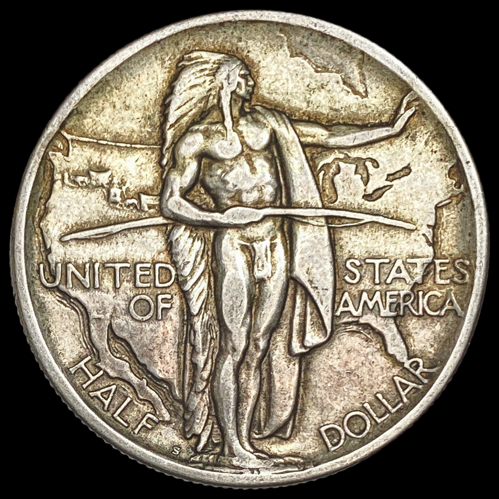 1926-S Silver Oregon Trail Half Dollar CLOSELY UNCIRCULATED (1 of 2)