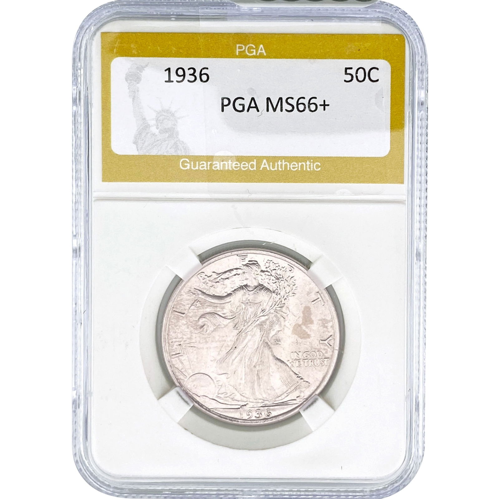 1936 Walking Liberty Half Dollar PGA MS66+: 1936 Walking Liberty Half Dollar PGA MS66+
