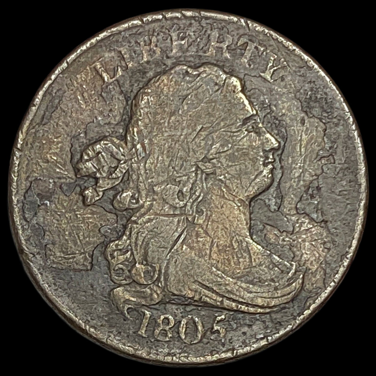 1805 Draped Bust Half Cent LIGHTLY CIRCULATED (1 of 2)