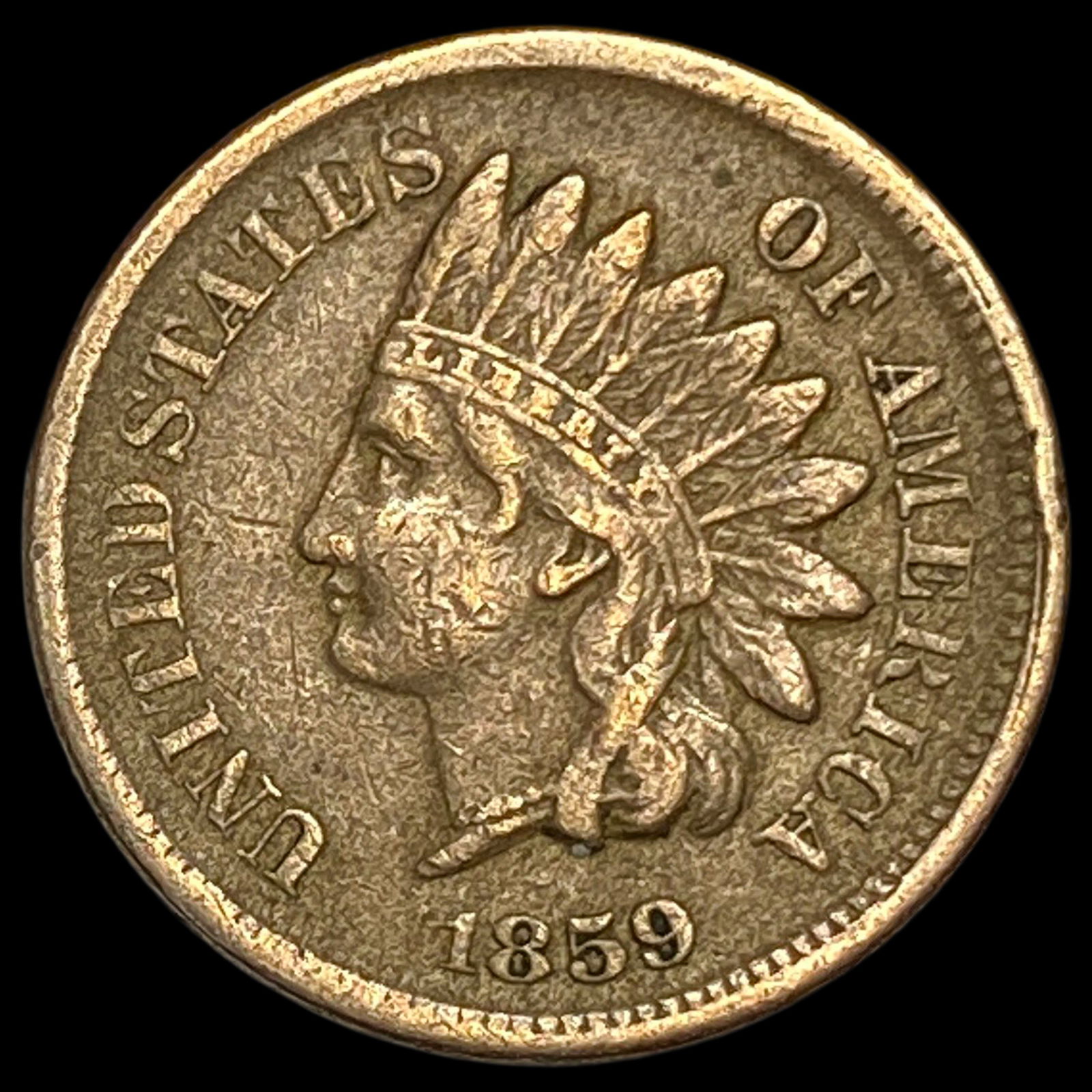 1859 Indian Head Cent CLOSELY UNCIRCULATED (1 of 2)