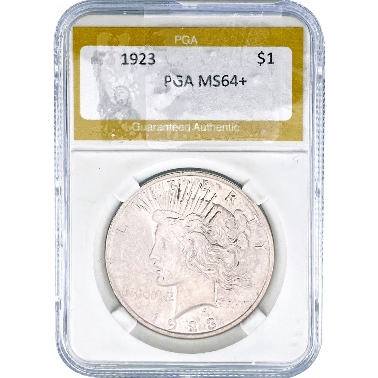 1923 Silver Peace Dollar PGA MS64+: 1923 Silver Peace Dollar PGA MS64+