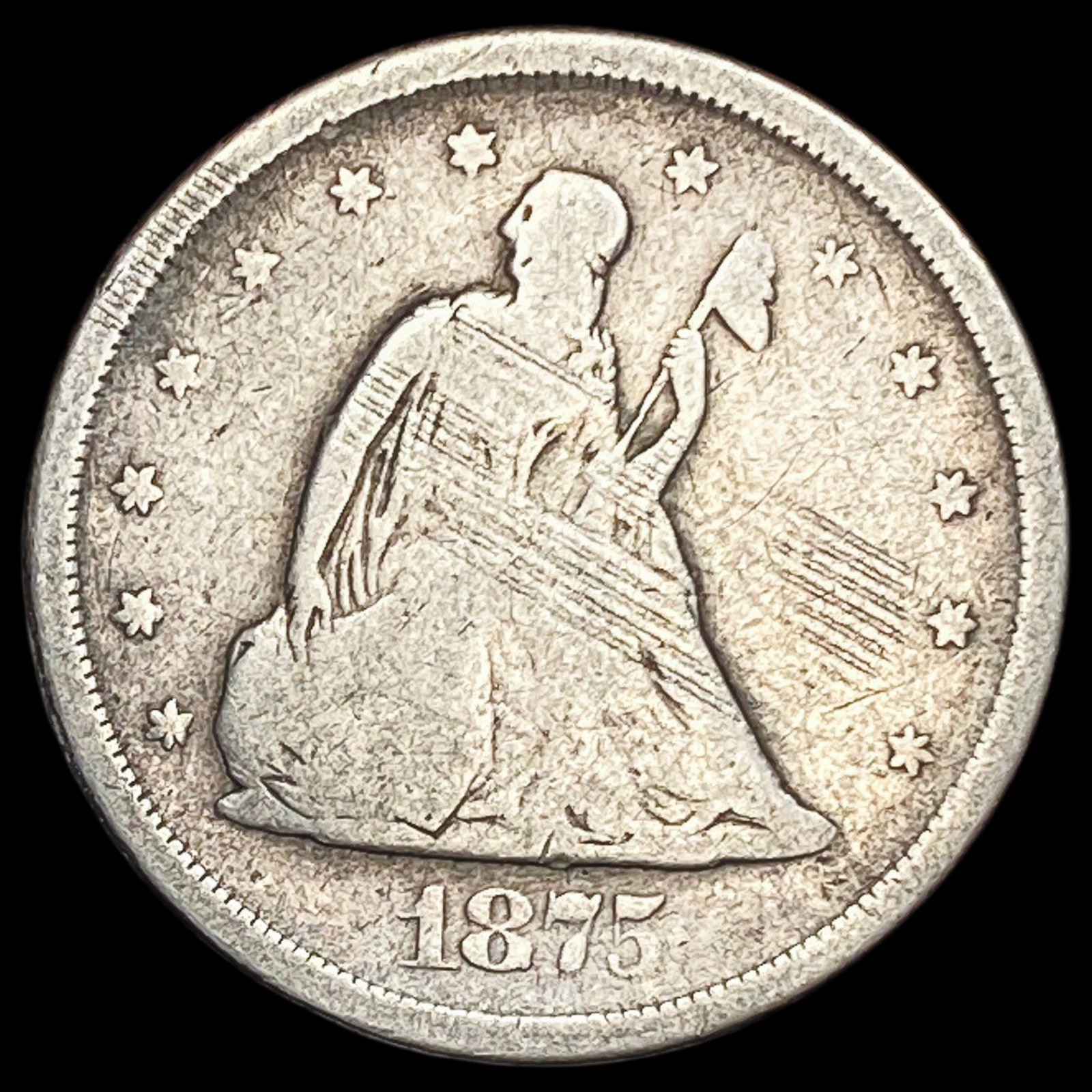 1875-S Silver Twenty Cents NICELY CIRCULATED: 1875-S Silver Twenty Cents NICELY CIRCULATED