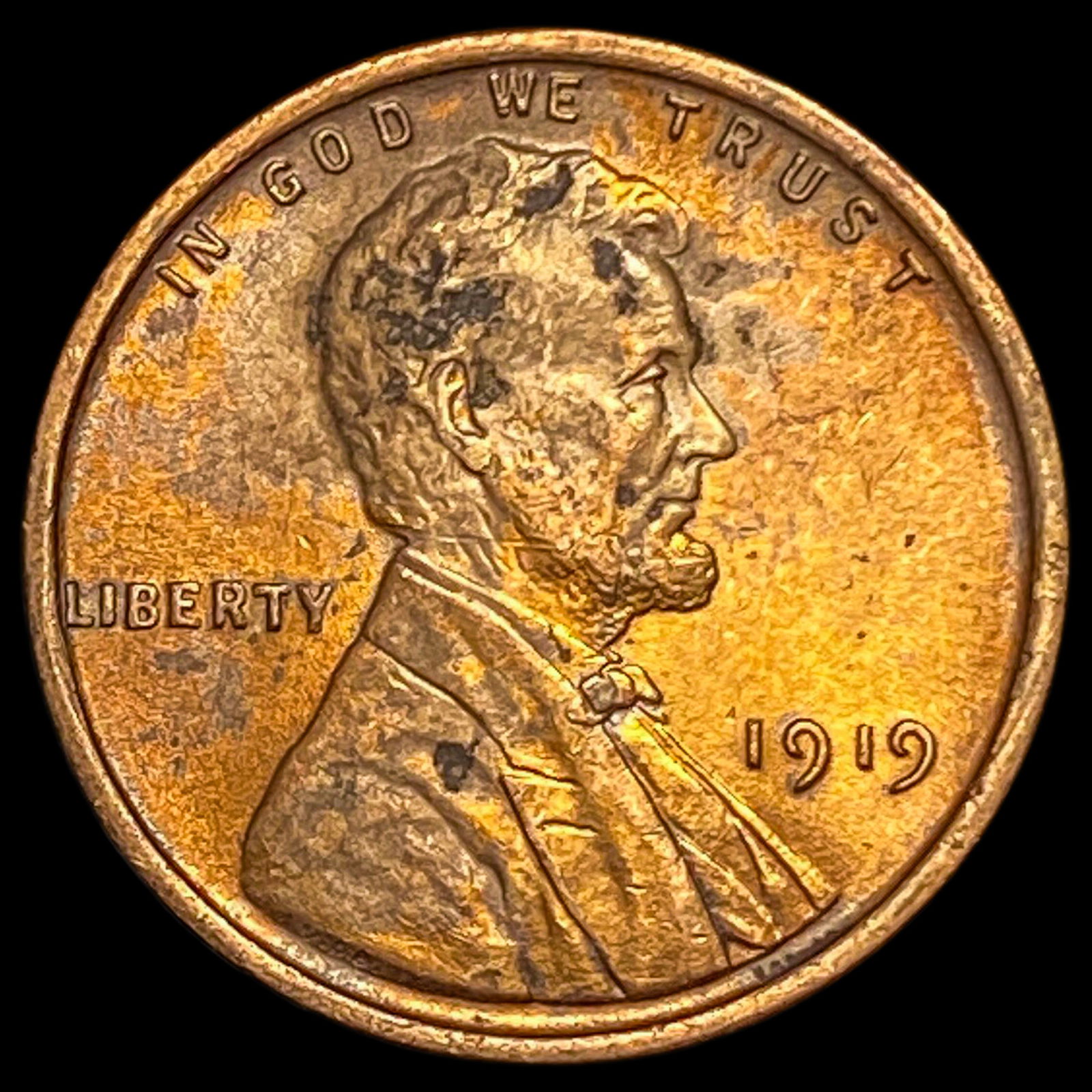 1919 Red Lincoln Wheat Cent CHOICE BU: 1919 Red Lincoln Wheat Cent CHOICE BU