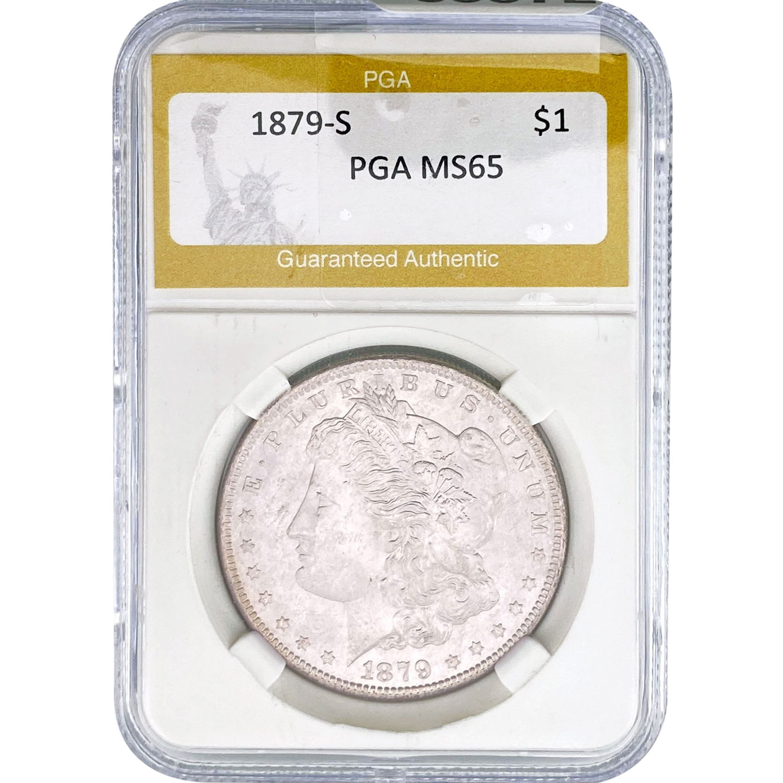 1879-S Morgan Silver Dollar PGA MS65: 1879-S Morgan Silver Dollar PGA MS65