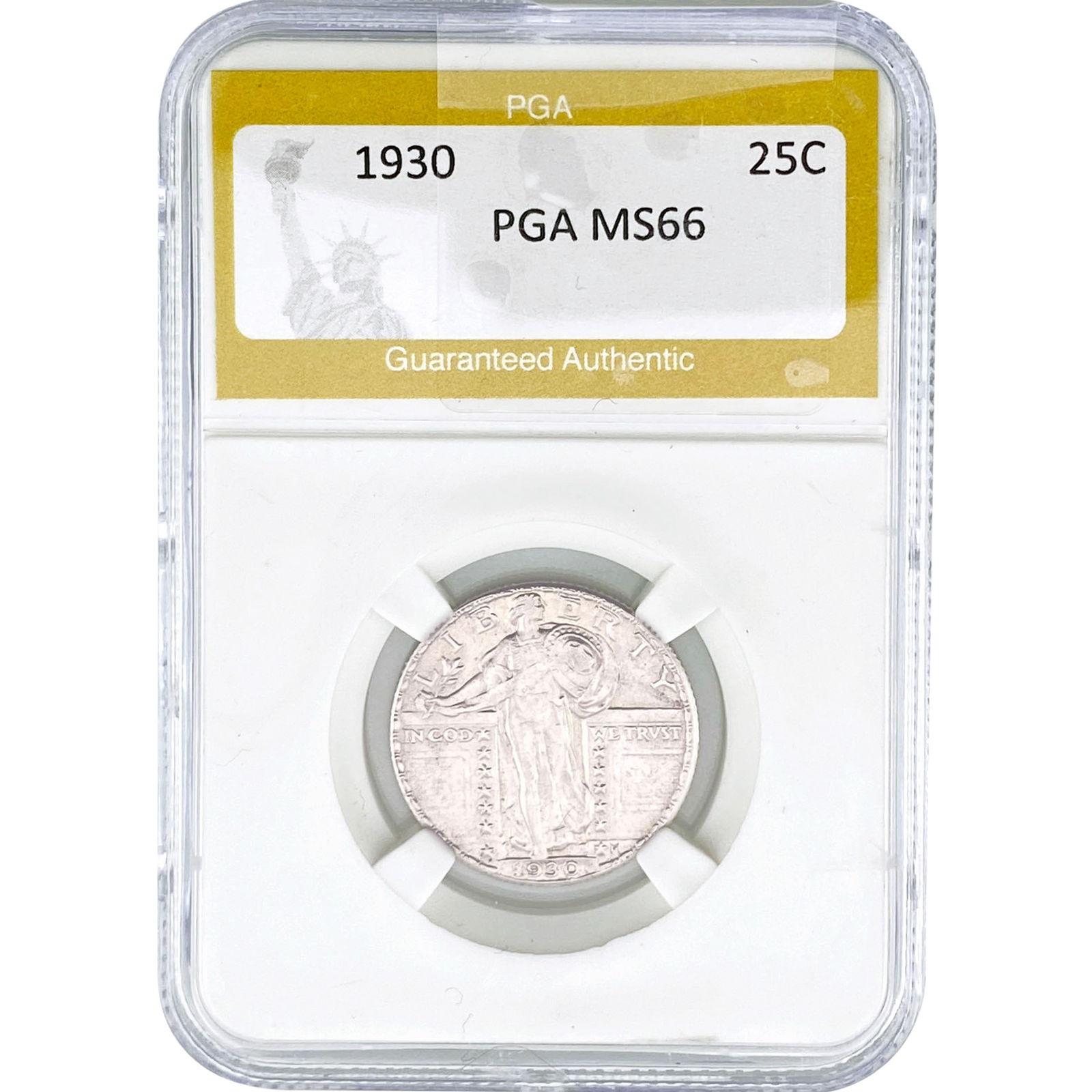 1930 Standing Liberty Quarter PGA MS66: 1930 Standing Liberty Quarter PGA MS66