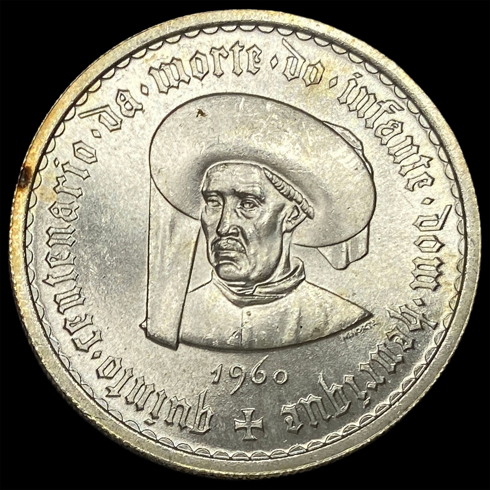 1960 Portugal Silver 10 Escudos UNCIRCULATED: 1960 Portugal Silver 10 Escudos UNCIRCULATED