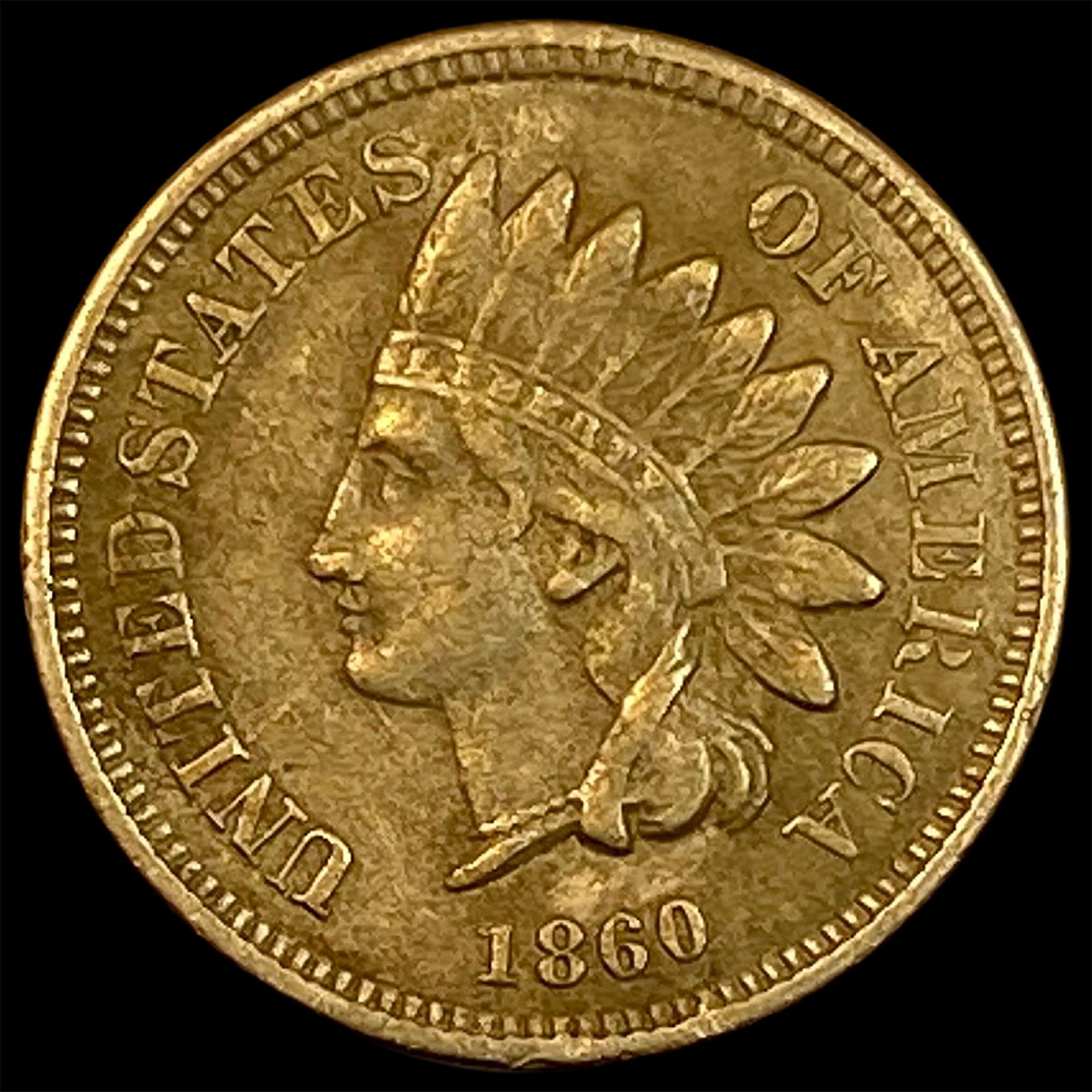 1860 Indian Head Cent CLOSELY UNCIRCULATED (1 of 2)