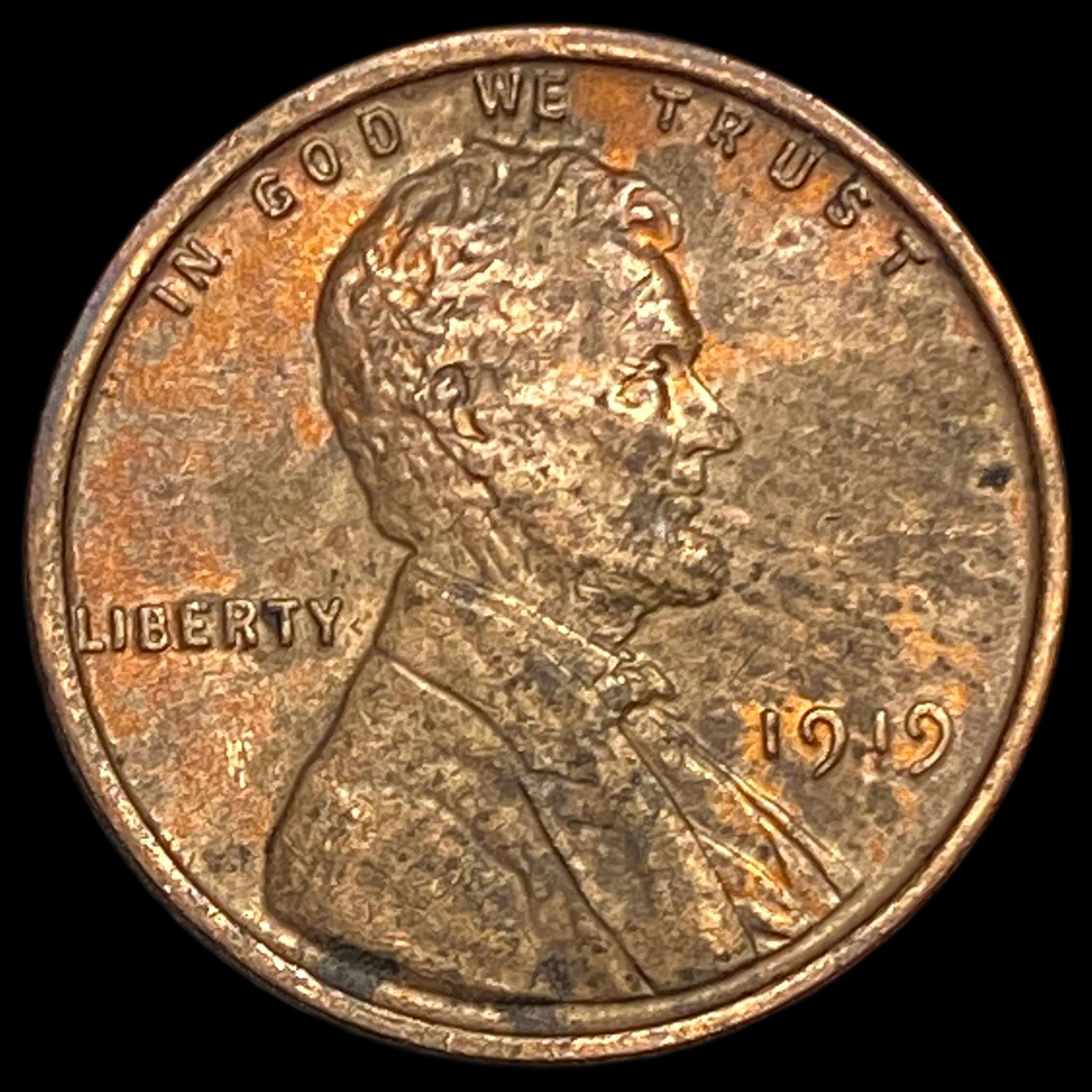 1919 Red Lincoln Wheat Cent CHOICE BU: 1919 Red Lincoln Wheat Cent CHOICE BU