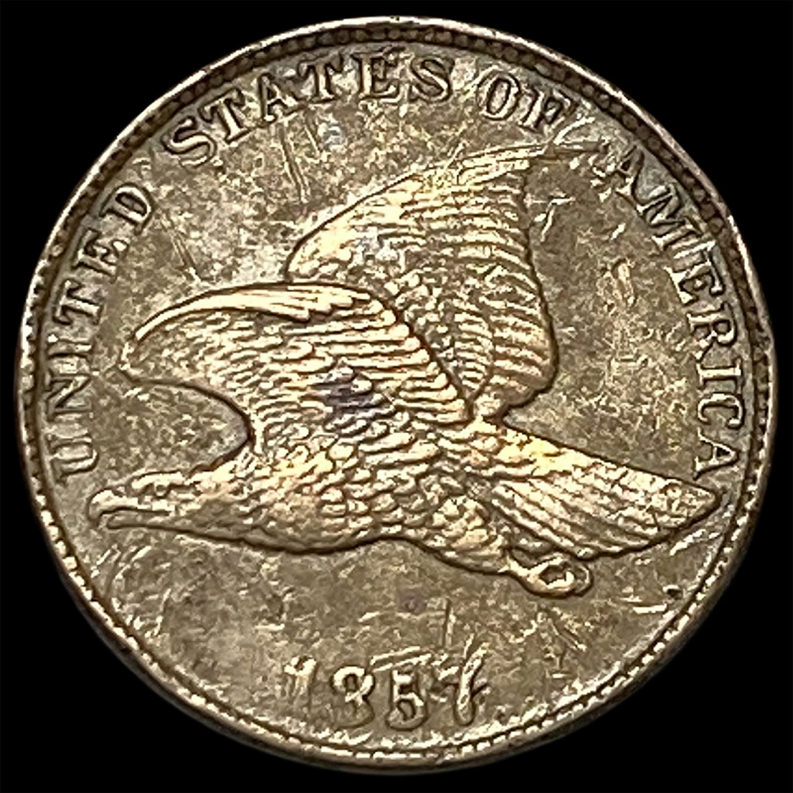 1857 Flying Eagle Cent CLOSELY UNCIRCULATED (1 of 2)