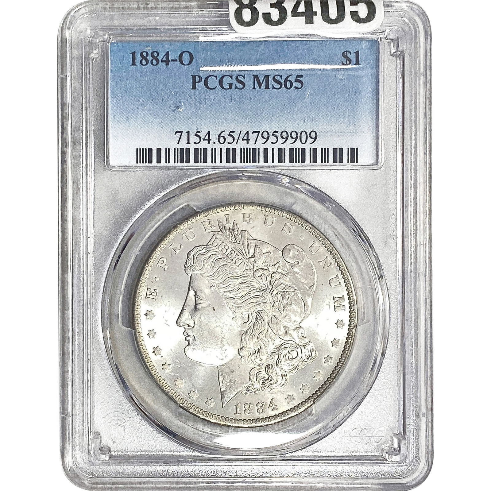 1884-O Morgan Silver Dollar PCGS MS65: 1884-O Morgan Silver Dollar PCGS MS65