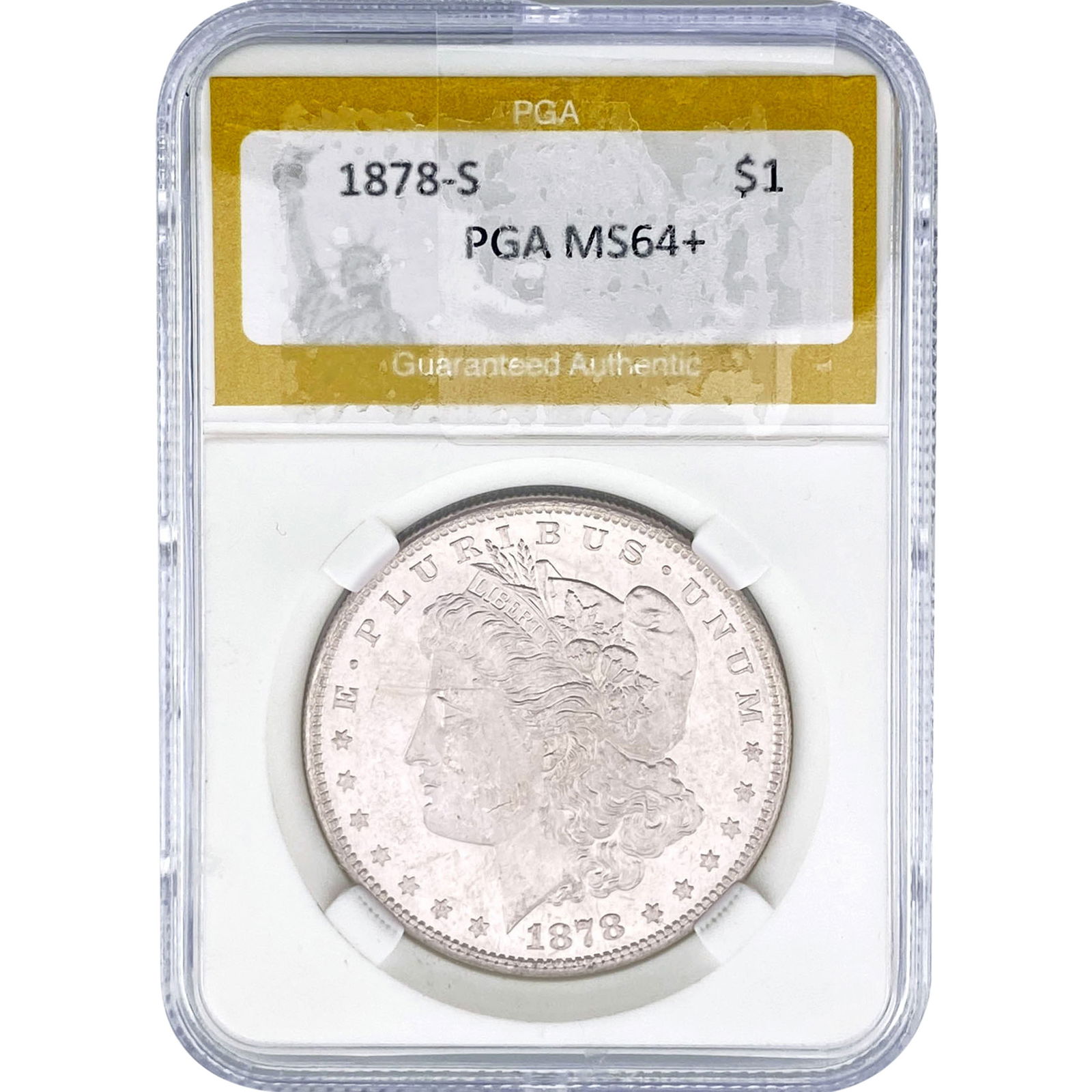 1878-S Morgan Silver Dollar PGA MS64+: 1878-S Morgan Silver Dollar PGA MS64+