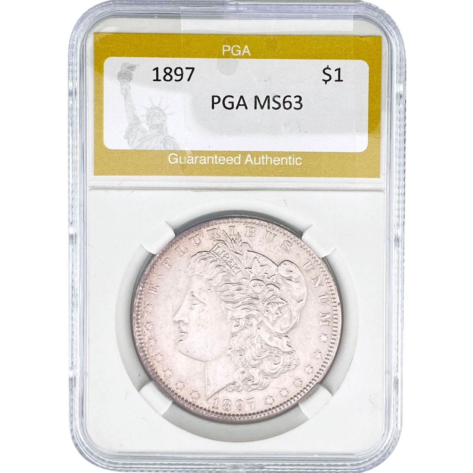 1897 Morgan Silver Dollar PGA MS63: 1897 Morgan Silver Dollar PGA MS63