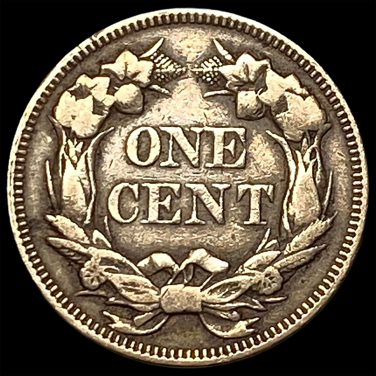 1857 Flying Eagle Cent ABOUT UNCIRCULATED - 2