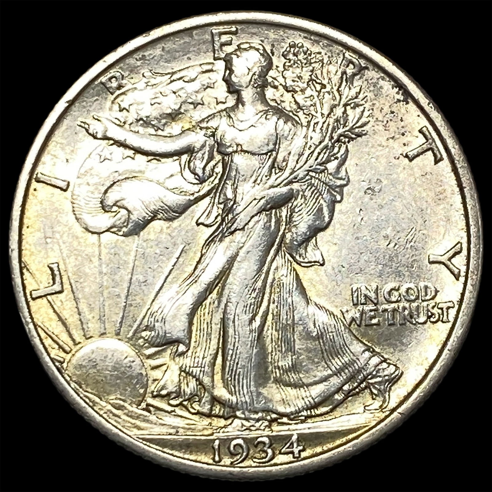 1934-S Walking Liberty Half Dollar CHOICE AU: 1934-S Walking Liberty Half Dollar CHOICE AU