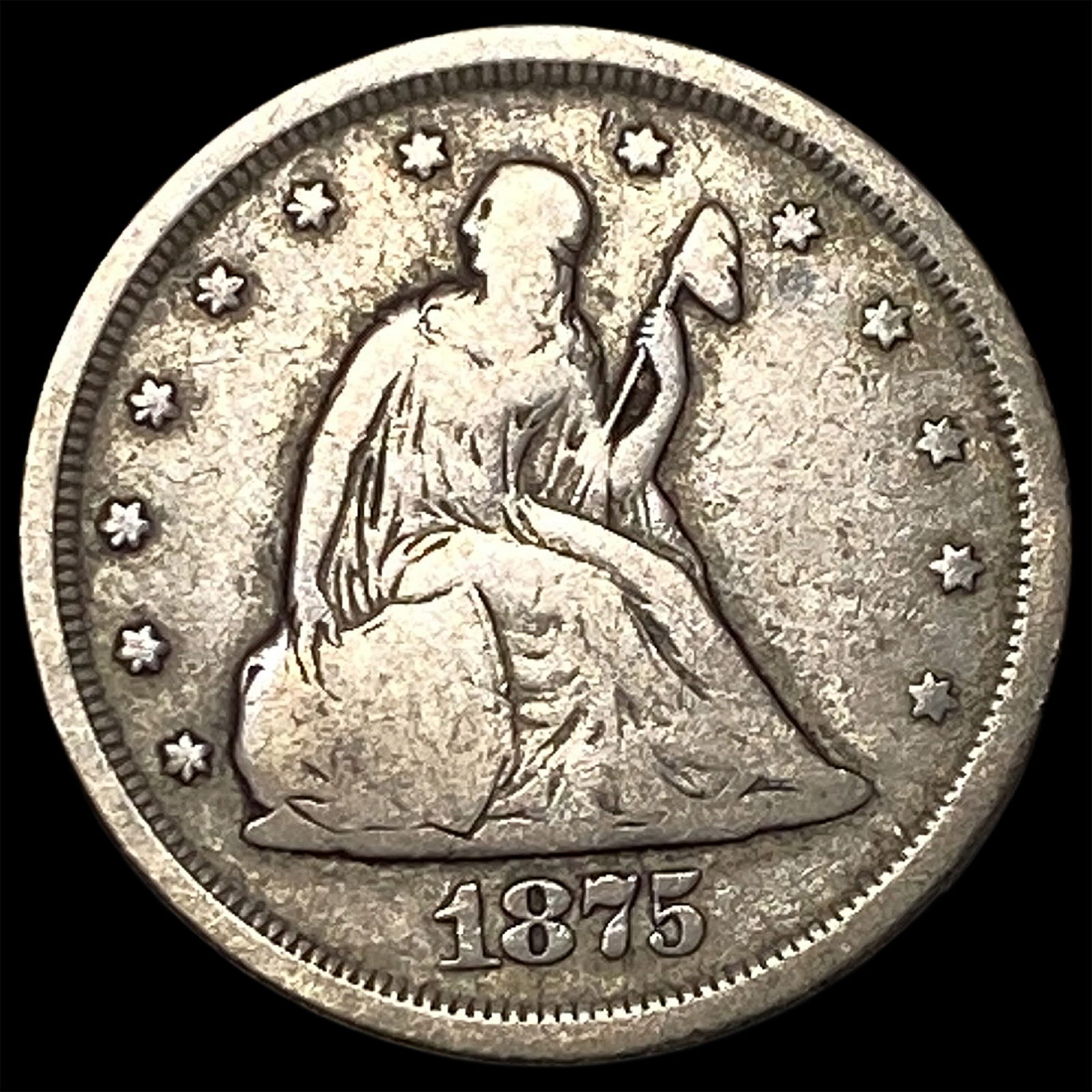 1875-S Silver Twenty Cents LIGHTLY CIRCULATED: 1875-S Silver Twenty Cents LIGHTLY CIRCULATED