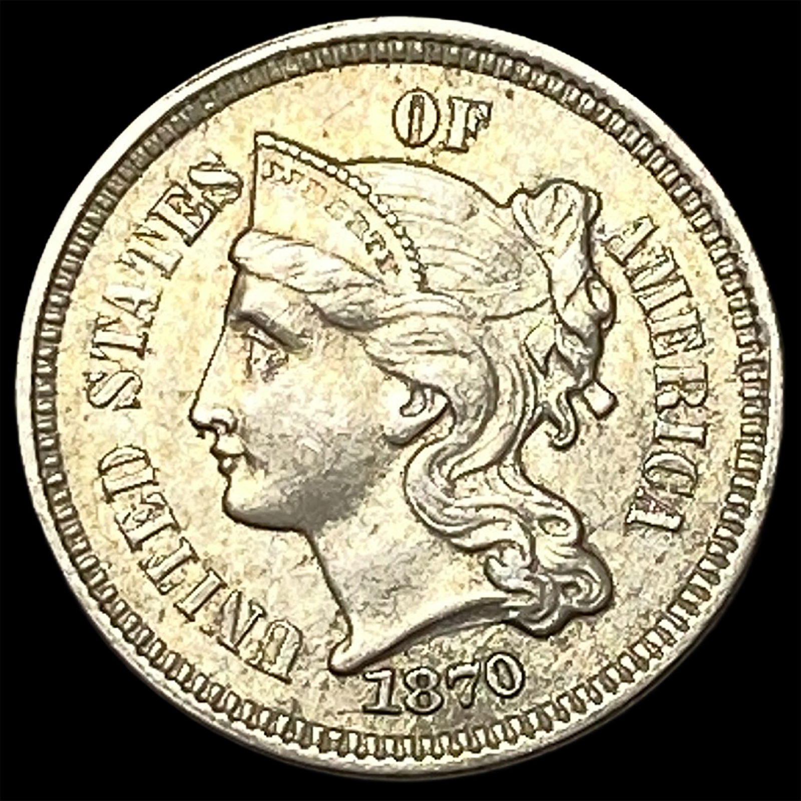 1870 Nickel Three-Cent Piece UNCIRCULATED (1 of 2)