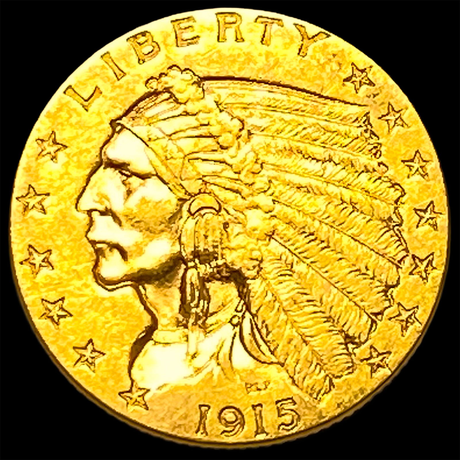 1915 Gold $2.5 Indian Head UNCIRCULATED (1 of 2)