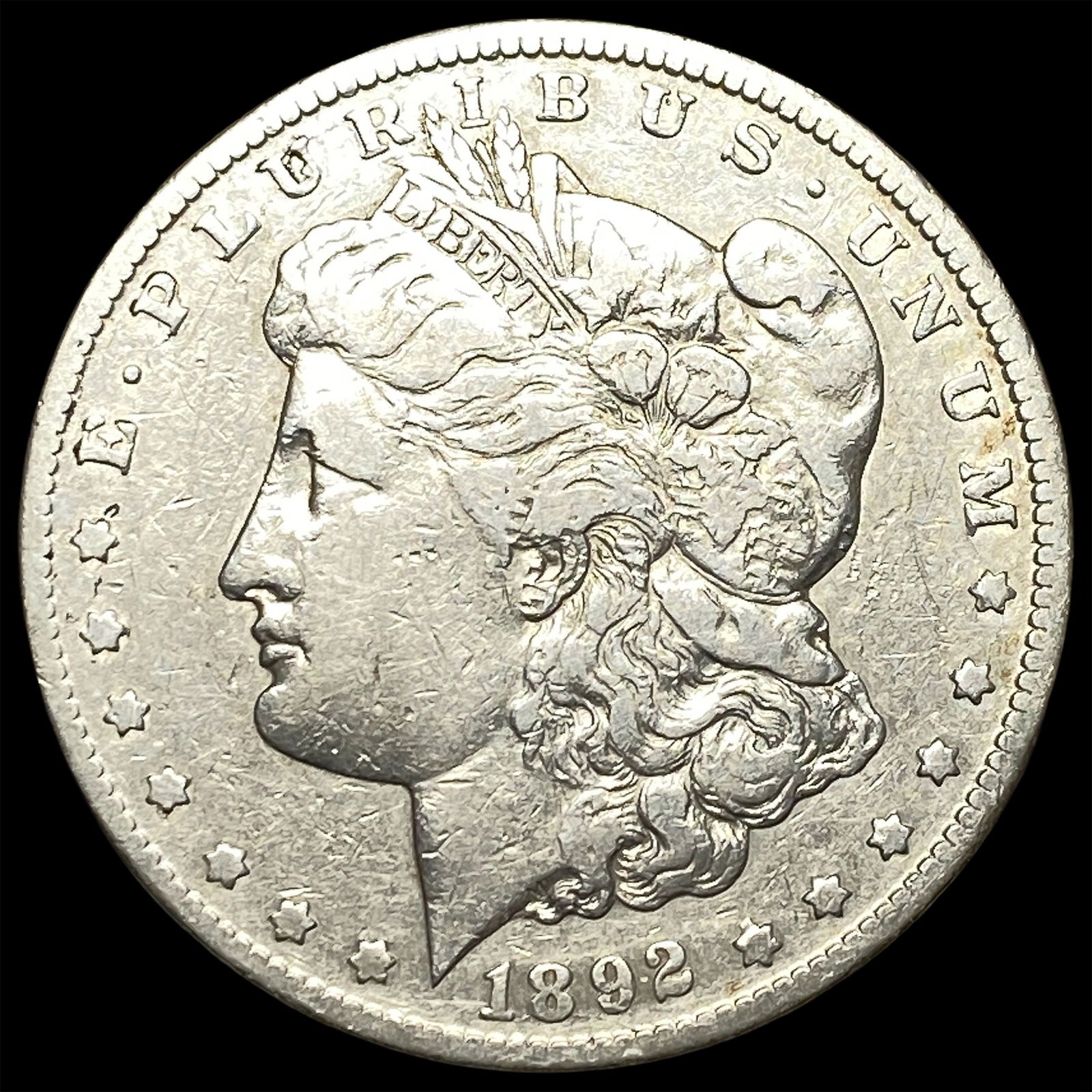 1892-CC Morgan Silver Dollar LIGHTLY CIRCULATED: 1892-CC Morgan Silver Dollar LIGHTLY CIRCULATED