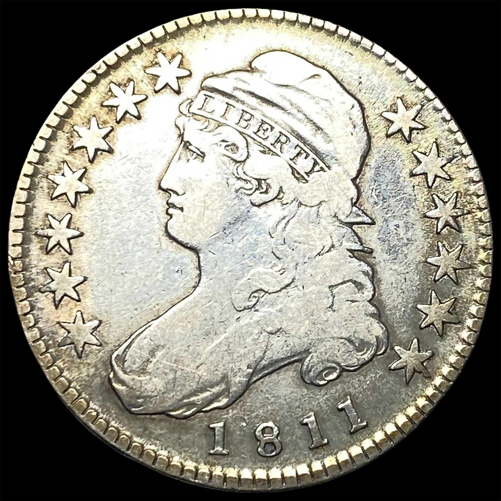 1811 Silver Capped Half Dollar NEARLY UNCIRCULATED (1 of 2)