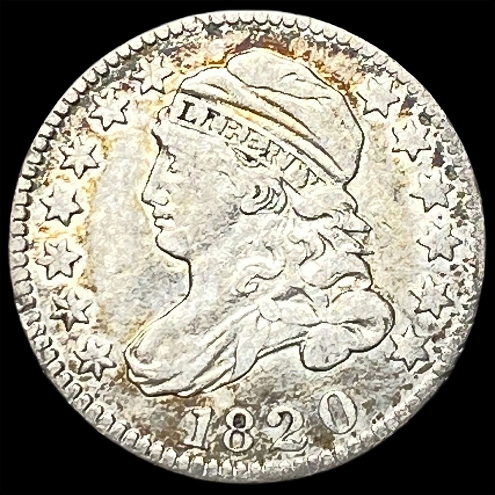 1820 Capped Bust Dime NEARLY UNCIRCULATED: 1820 Capped Bust Dime NEARLY UNCIRCULATED