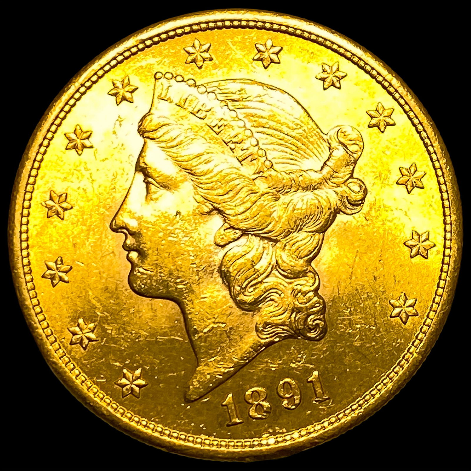 1891-S Gold $20 Liberty Double Eagle UNCIRCULATED (1 of 2)