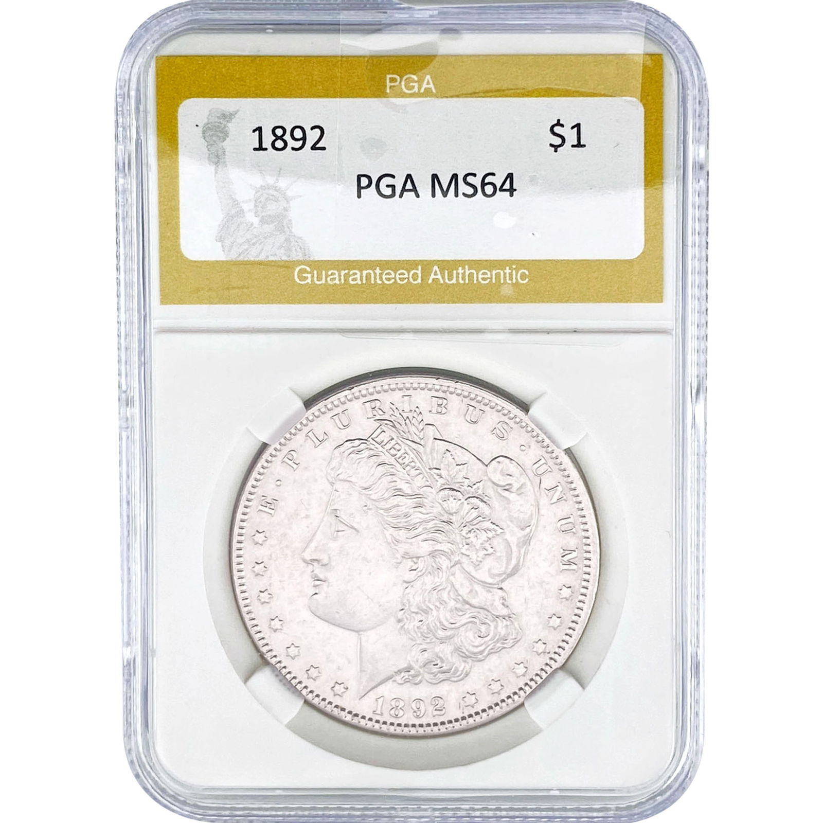 1892 Morgan Silver Dollar PGA MS64: 1892 Morgan Silver Dollar PGA MS64