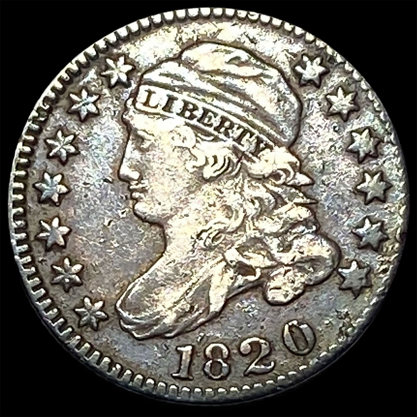 1820 Capped Bust Dime NEARLY UNCIRCULATED: 1820 Capped Bust Dime NEARLY UNCIRCULATED