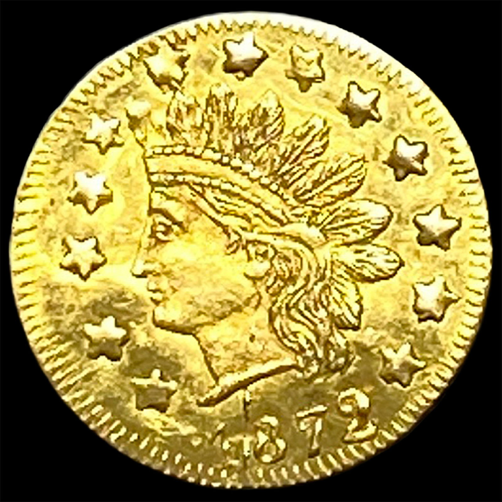 1872 Gold 1/2 Dollar California Fractional Token HIGH GRADE: 1872 Gold 1/2 Dollar California Fractional Token HIGH GRADE