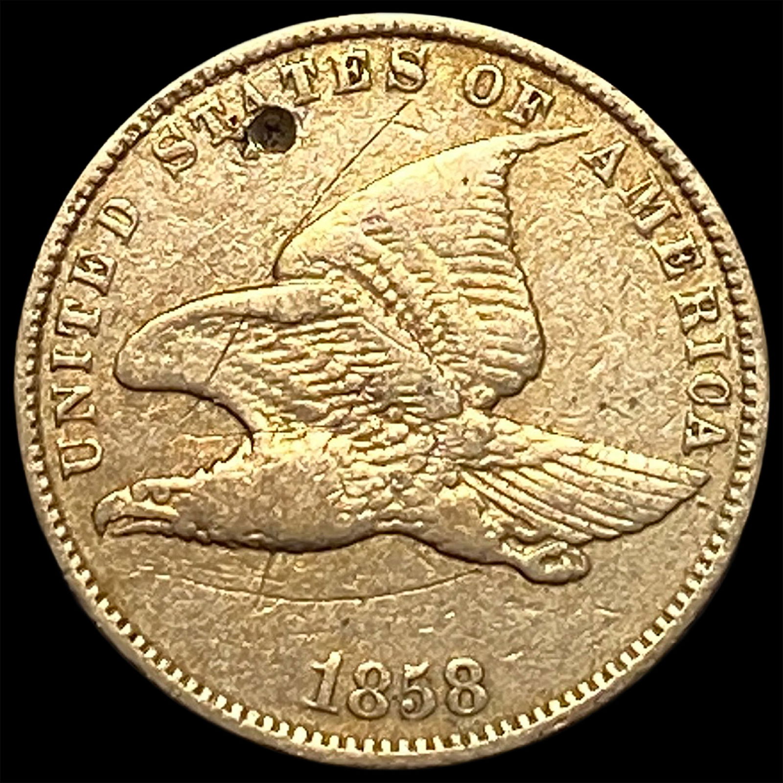 1858 Copper-Nickel Flying Eagle Cent HIGH GRADE: 1858 Copper-Nickel Flying Eagle Cent HIGH GRADE