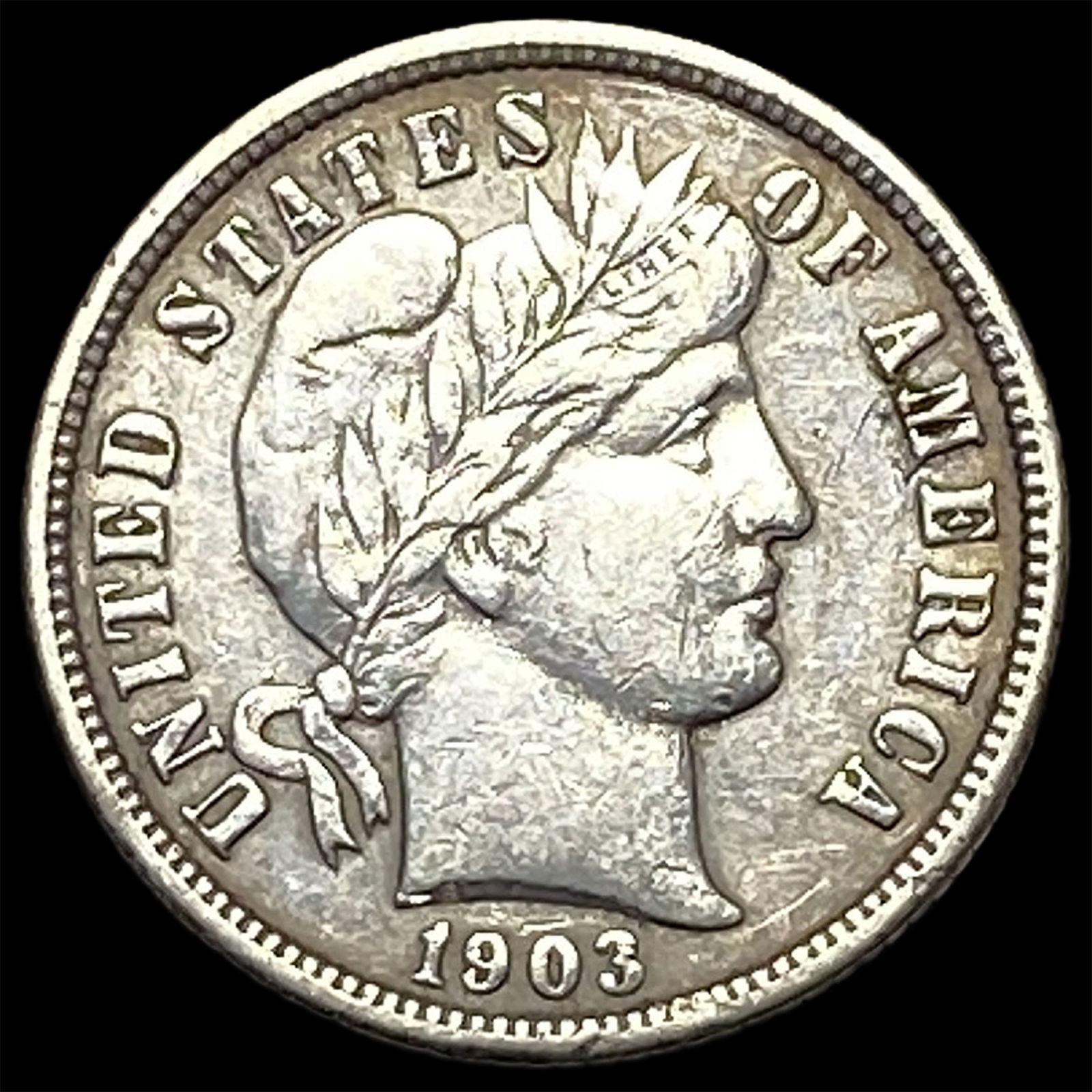 1903-O Silver Barber Dime CLOSELY UNCIRCULATED (1 of 2)