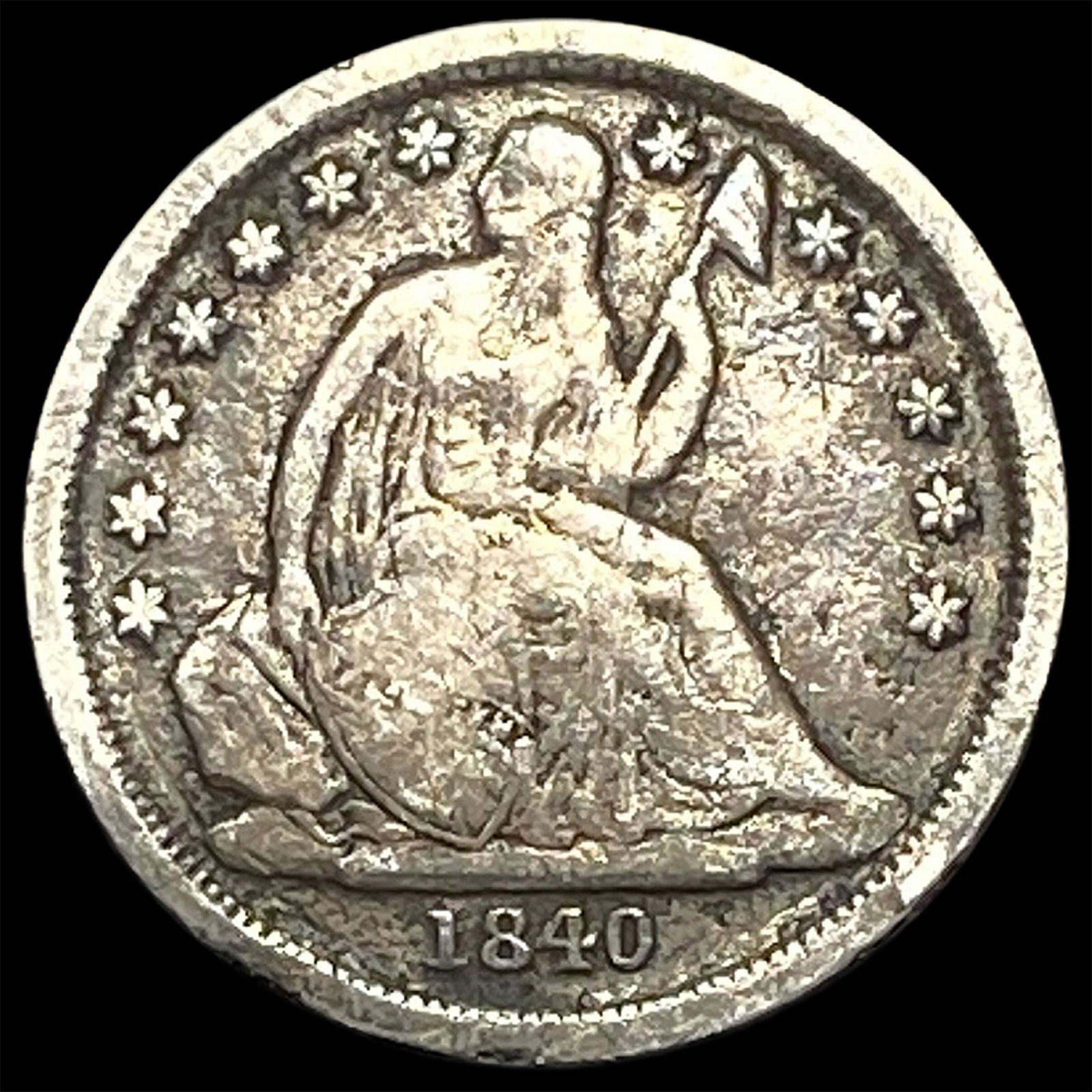 1840 Seated Liberty Dime LIGHTLY CIRCULATED (1 of 2)