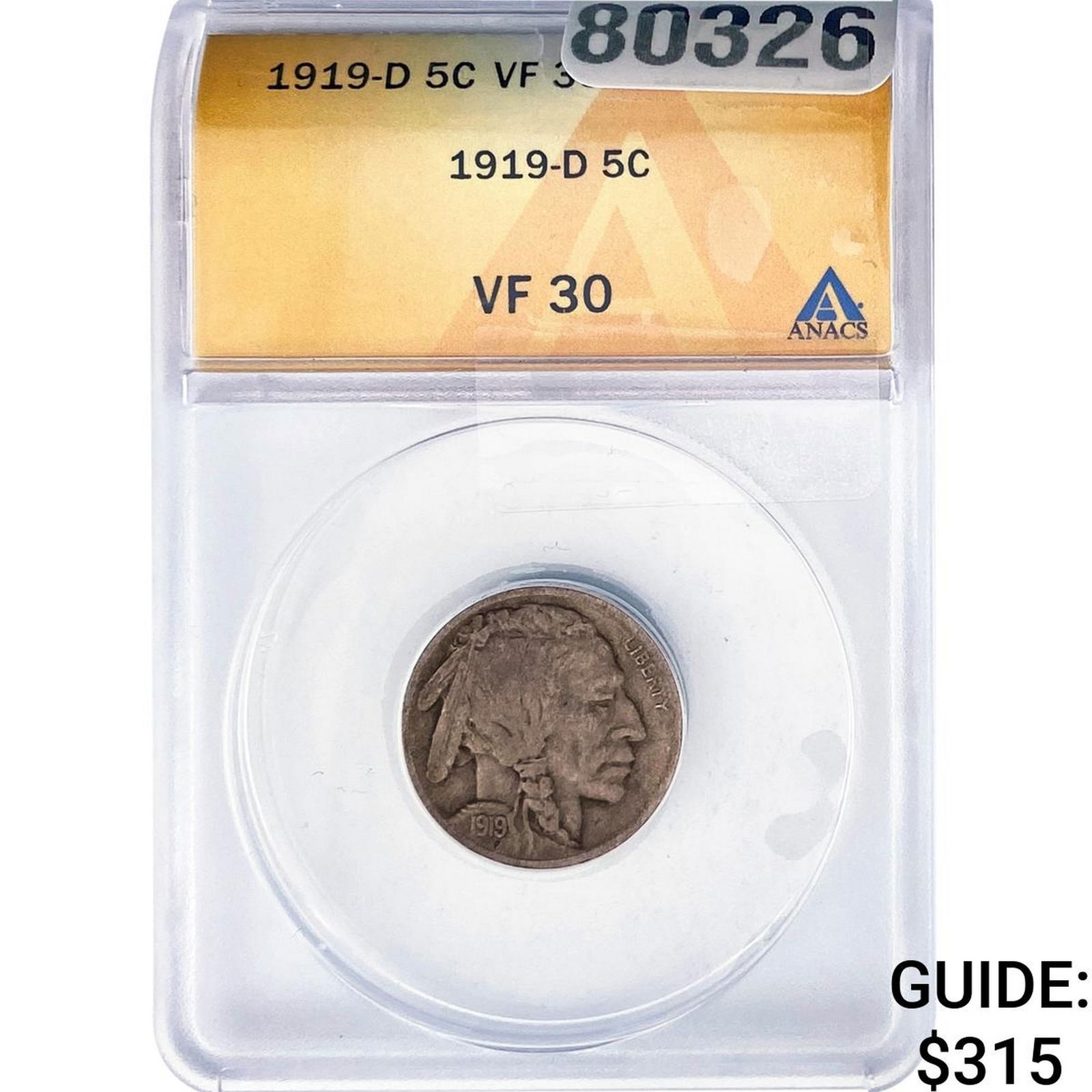1919-D Buffalo Nickel ANACS VF30 (1 of 2)