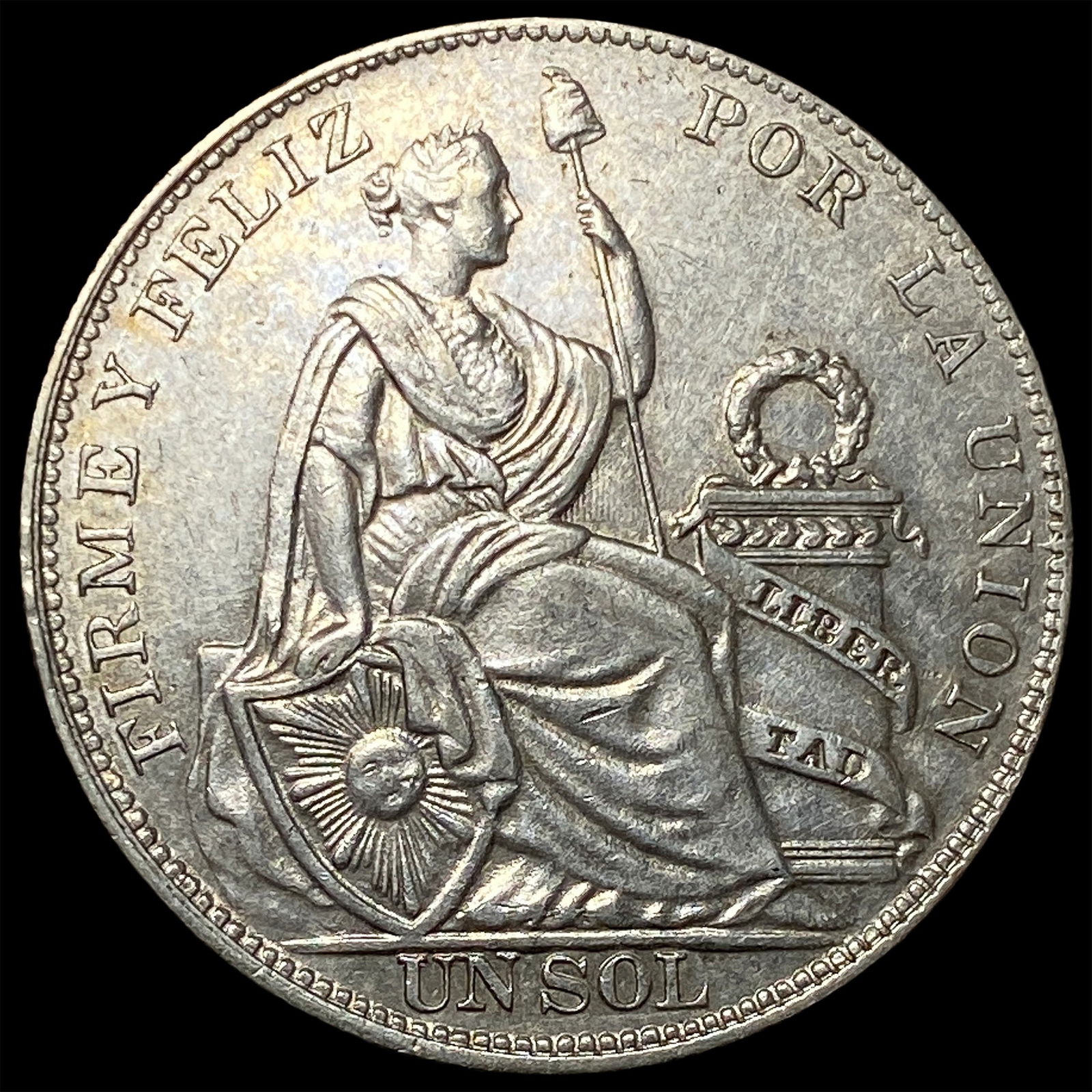 1934 Peru Silver Un Sol UNCIRCULATED (1 of 2)