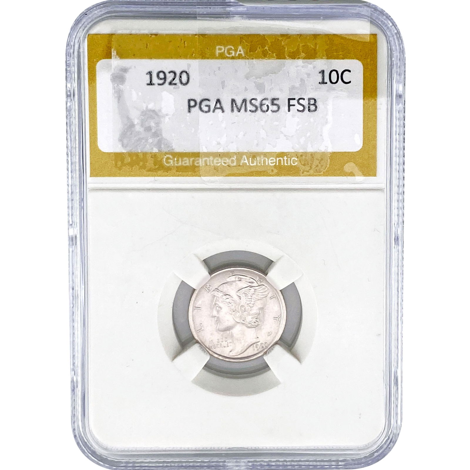 1920 Mercury Silver Dime PGA MS65 FSB (1 of 2)