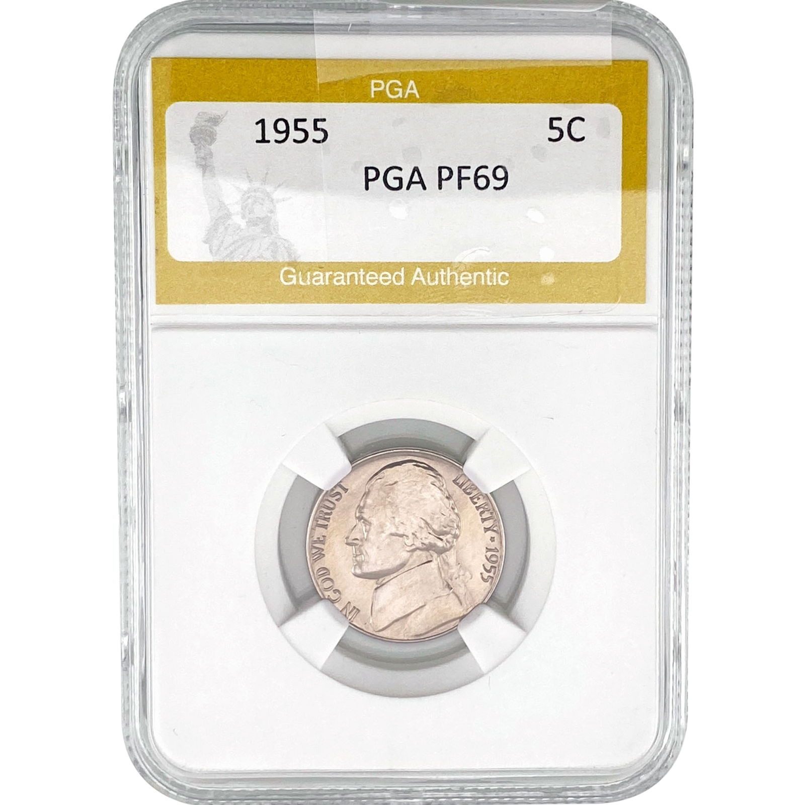 1955 Jefferson Nickel PGA PF69: 1955 Jefferson Nickel PGA PF69