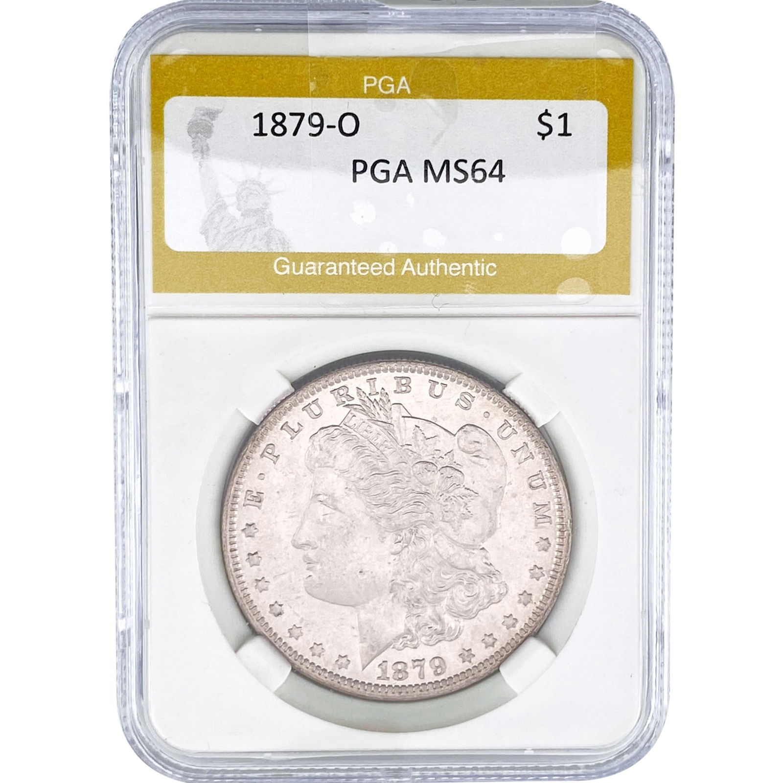 1879-O Morgan Silver Dollar PGA MS64: 1879-O Morgan Silver Dollar PGA MS64