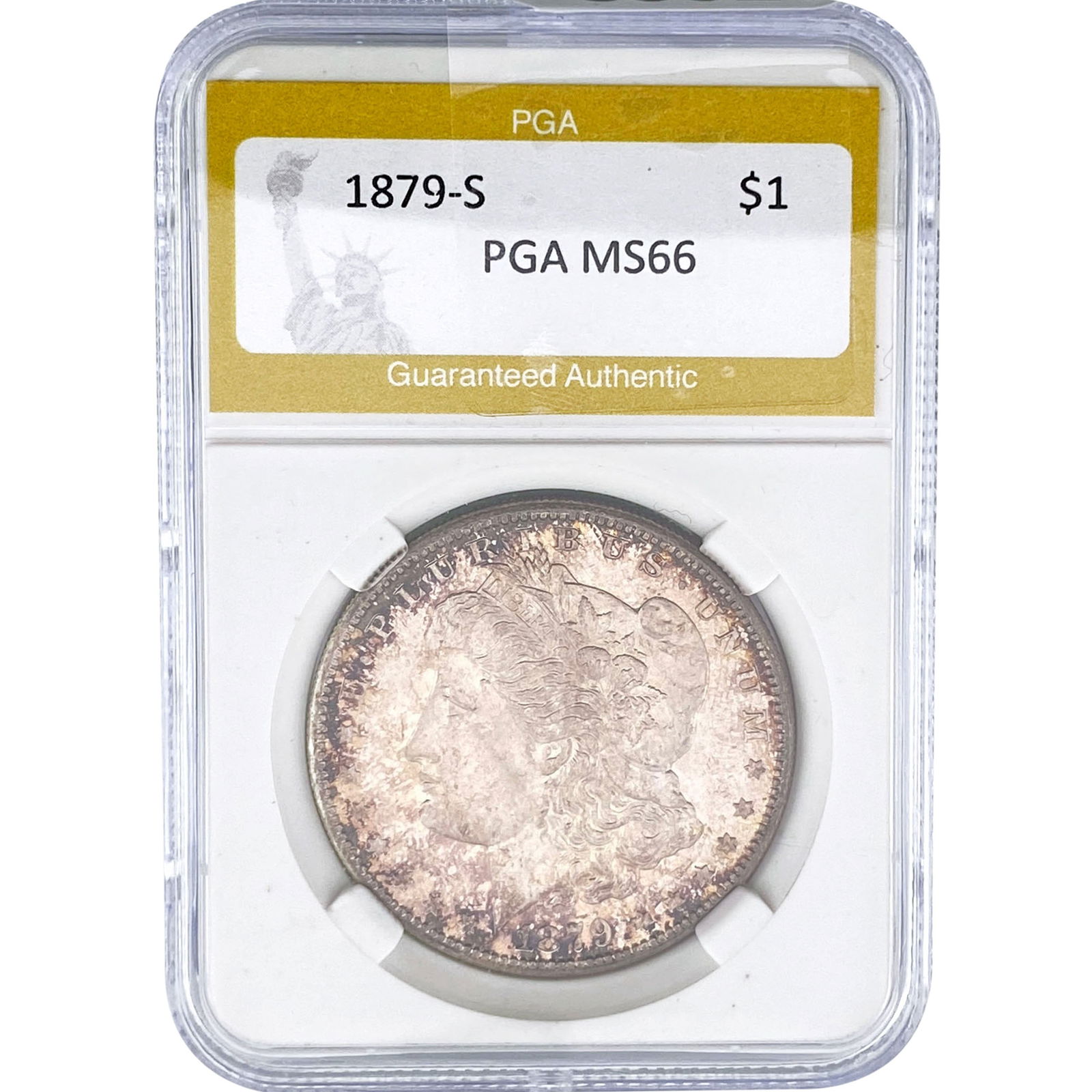 1879-S Morgan Silver Dollar PGA MS66: 1879-S Morgan Silver Dollar PGA MS66