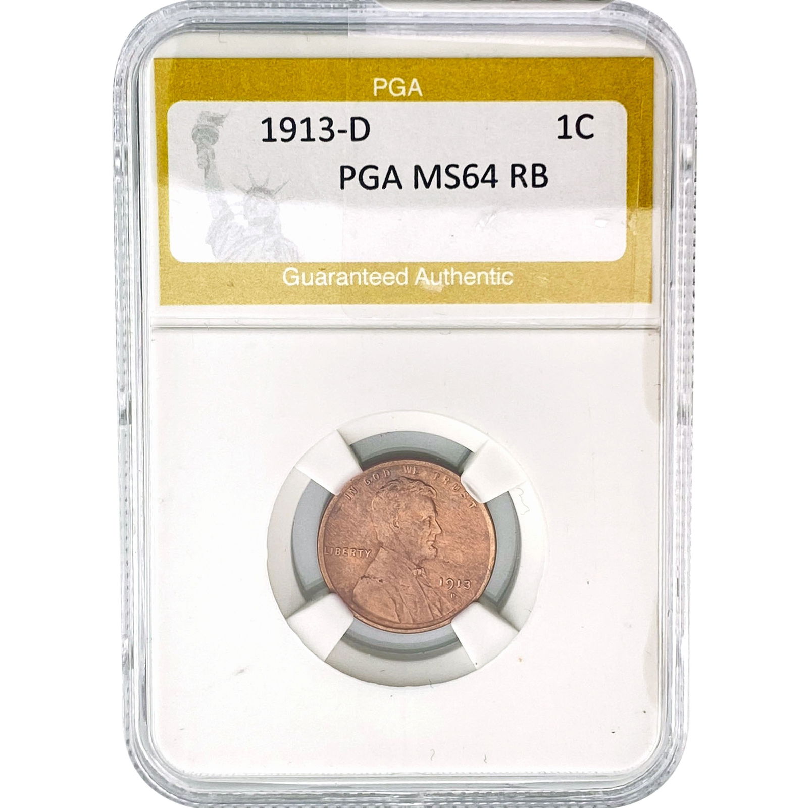 1913-D Wheat Cent PGA MS64 RB (1 of 2)