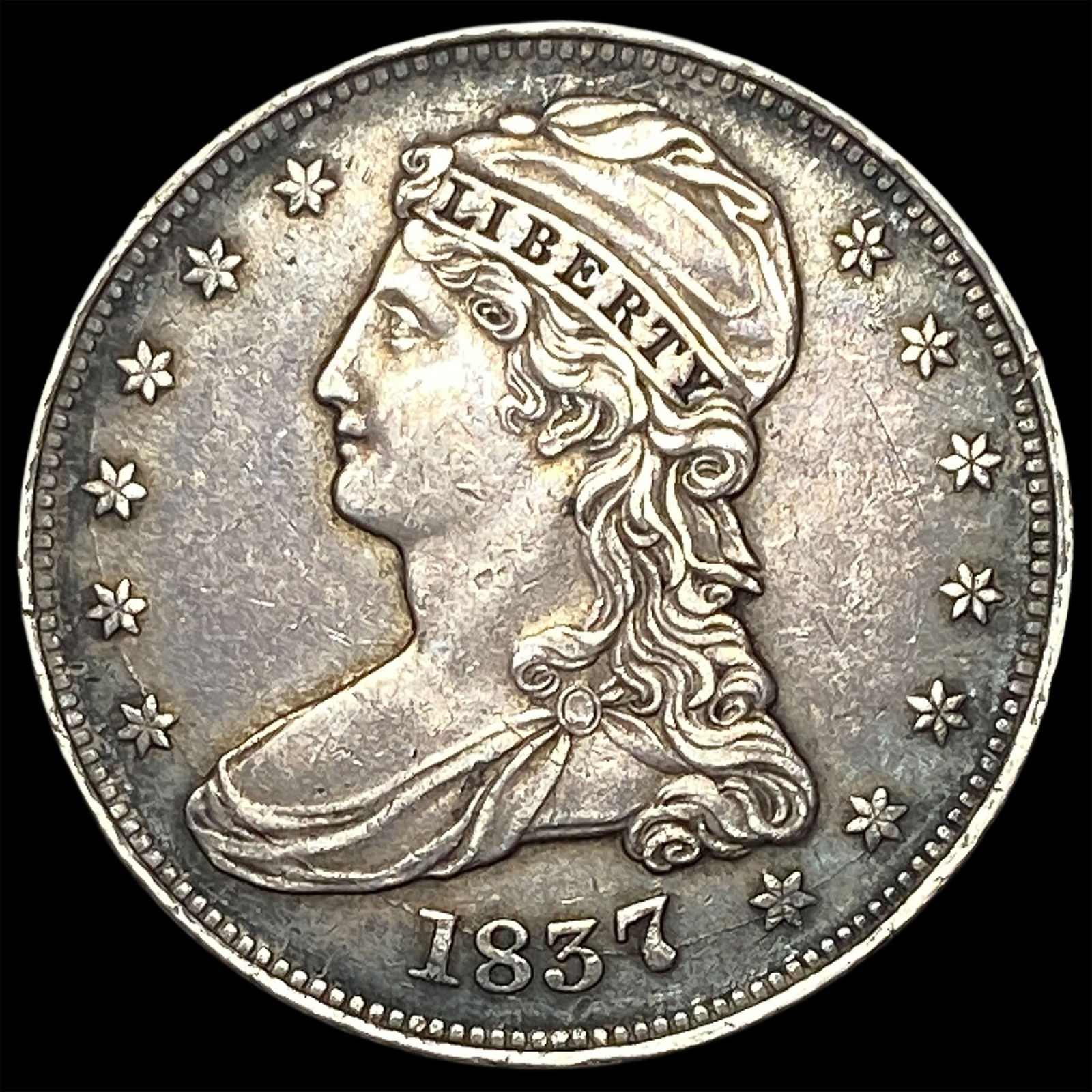 1837 Capped Bust Half Dollar NEARLY UNCIRCULATED (1 of 2)
