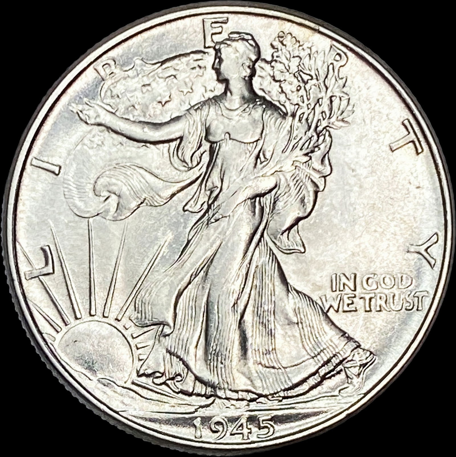 1945 Walking Liberty Half Dollar CHOICE BU: 1945 Walking Liberty Half Dollar CHOICE BU