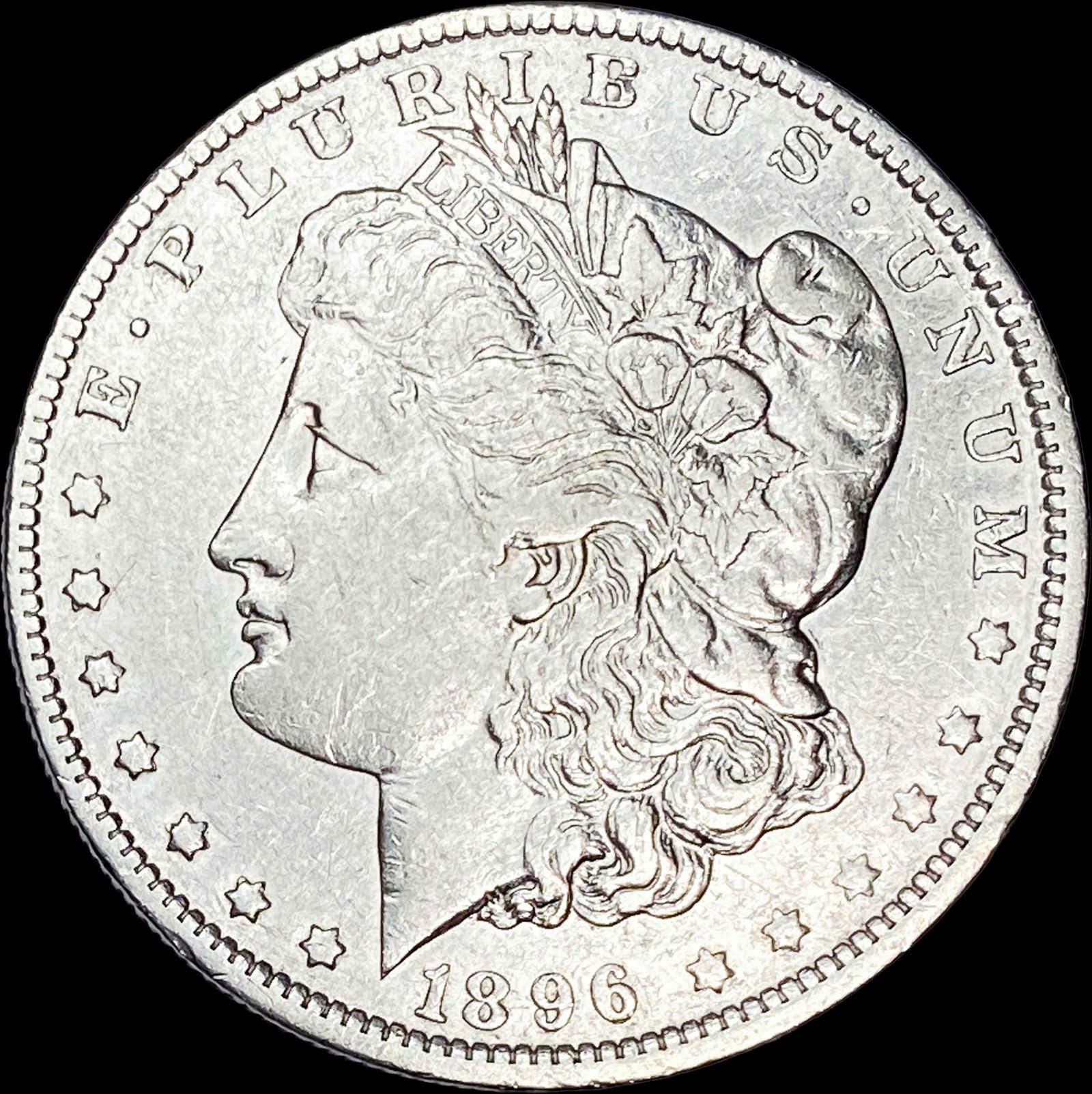 1896 Silver Morgan Dollar NEARLY UNCIRCULATED: 1896 Silver Morgan Dollar NEARLY UNCIRCULATED