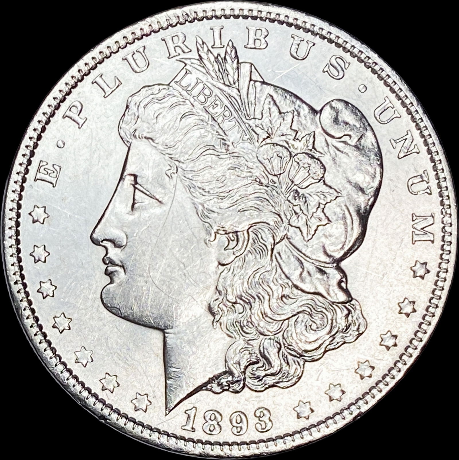 1893-S Silver Morgan Dollar SUPERB GEM BU: 1893-S Silver Morgan Dollar SUPERB GEM BU