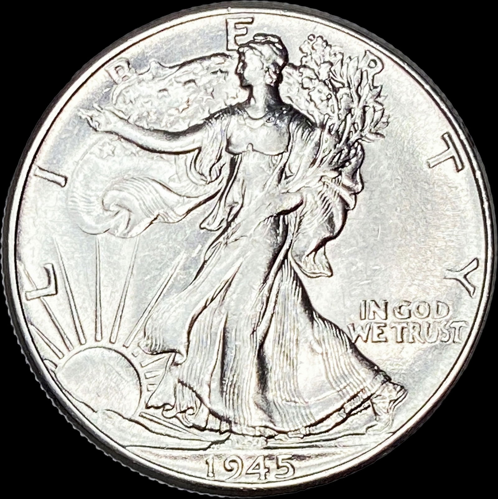 1945 Silver Walking Liberty Half Dollar UNCIRCULATED: 1945 Silver Walking Liberty Half Dollar UNCIRCULATED
