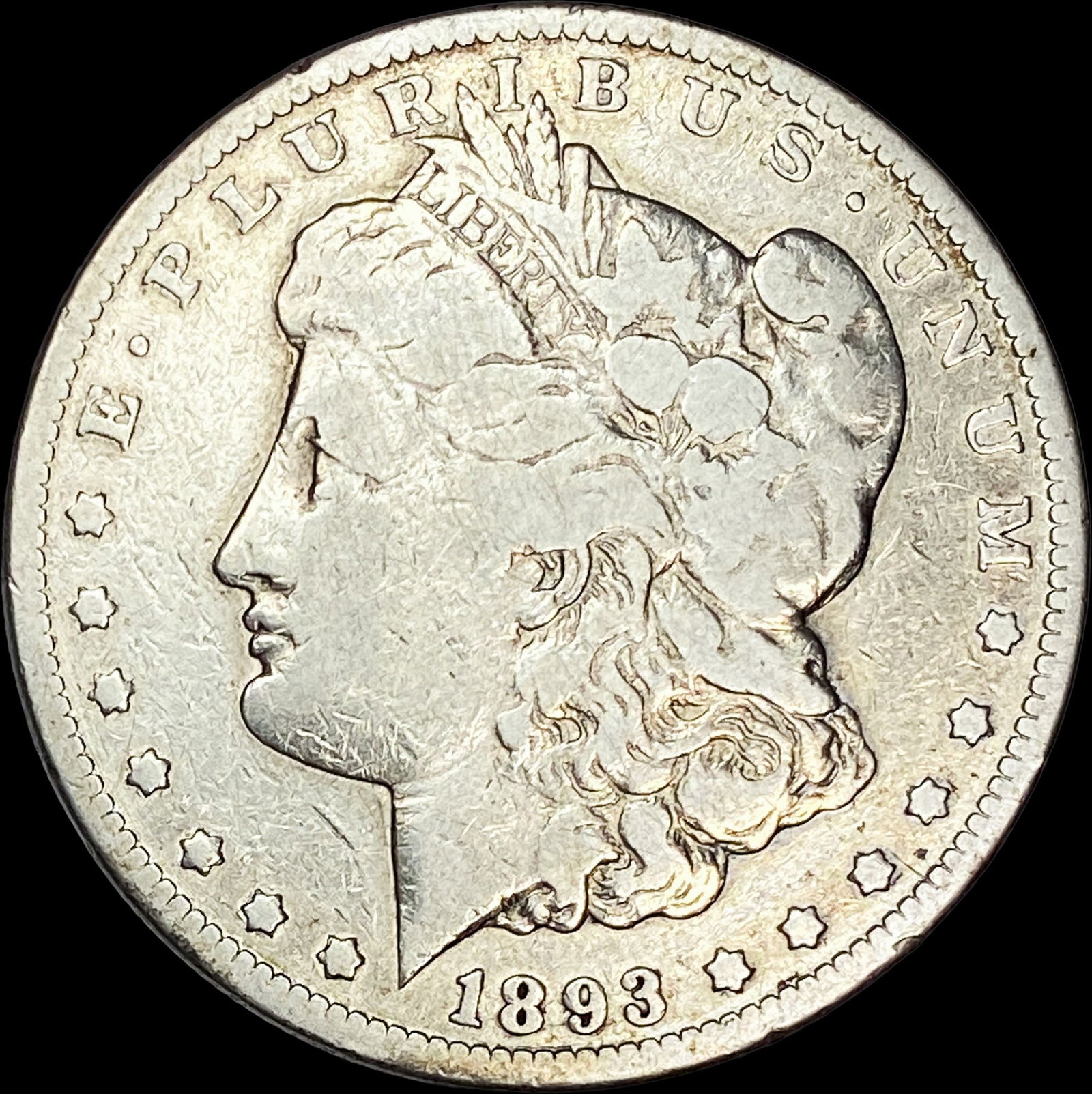 1893-CC Silver Morgan Dollar NICELY CIRCULATED: 1893-CC Silver Morgan Dollar NICELY CIRCULATED